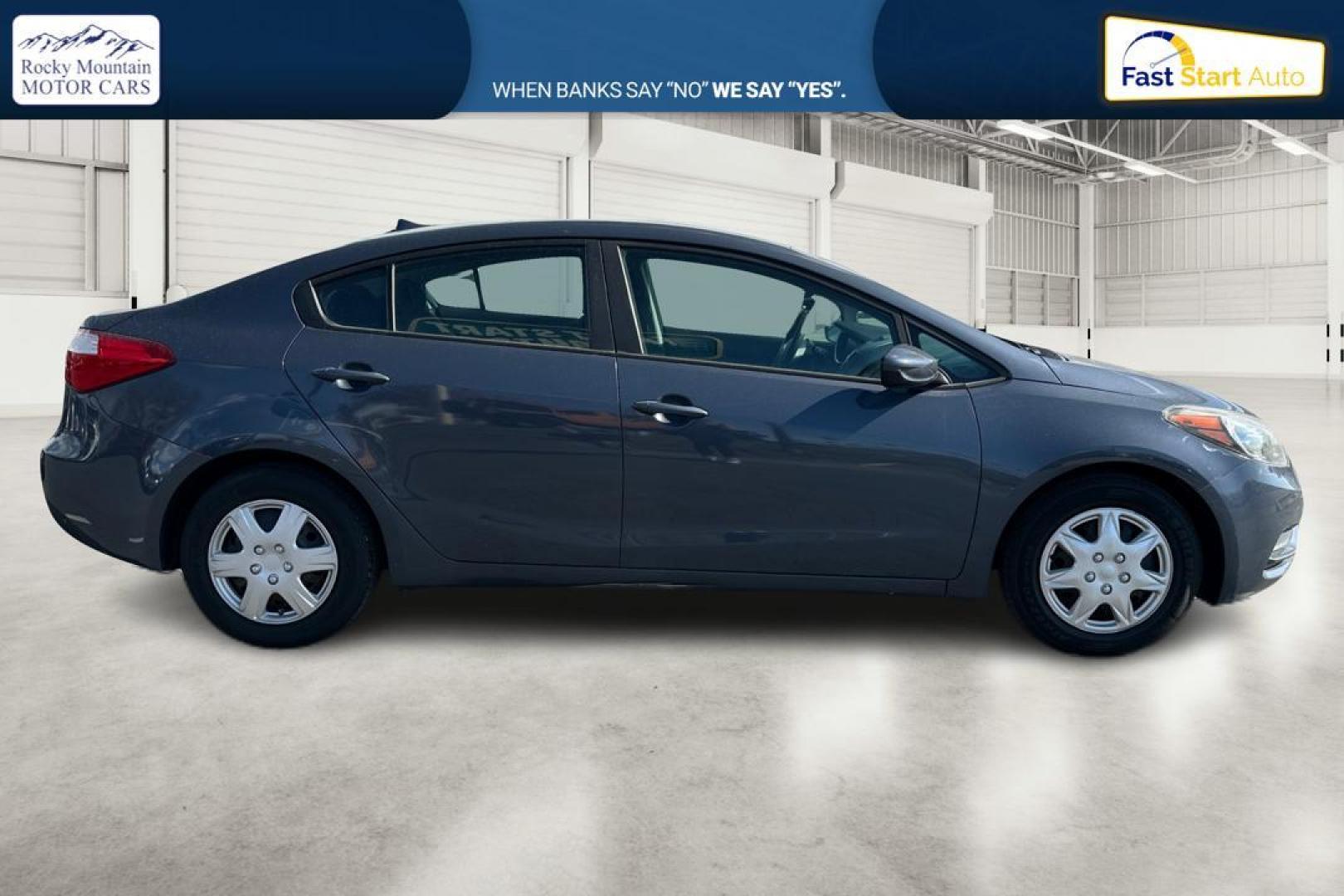 2016 Blue Kia Forte LX w/Popular Package (KNAFK4A66G5) with an 1.8L L4 DOHC 16V engine, Auto, 6-Spd w/Sportmatic and Active ECO System transmission, located at 767 S State Road, Pleasant Grove, UT, 84062, (801) 785-1058, 40.354839, -111.736687 - Photo#1