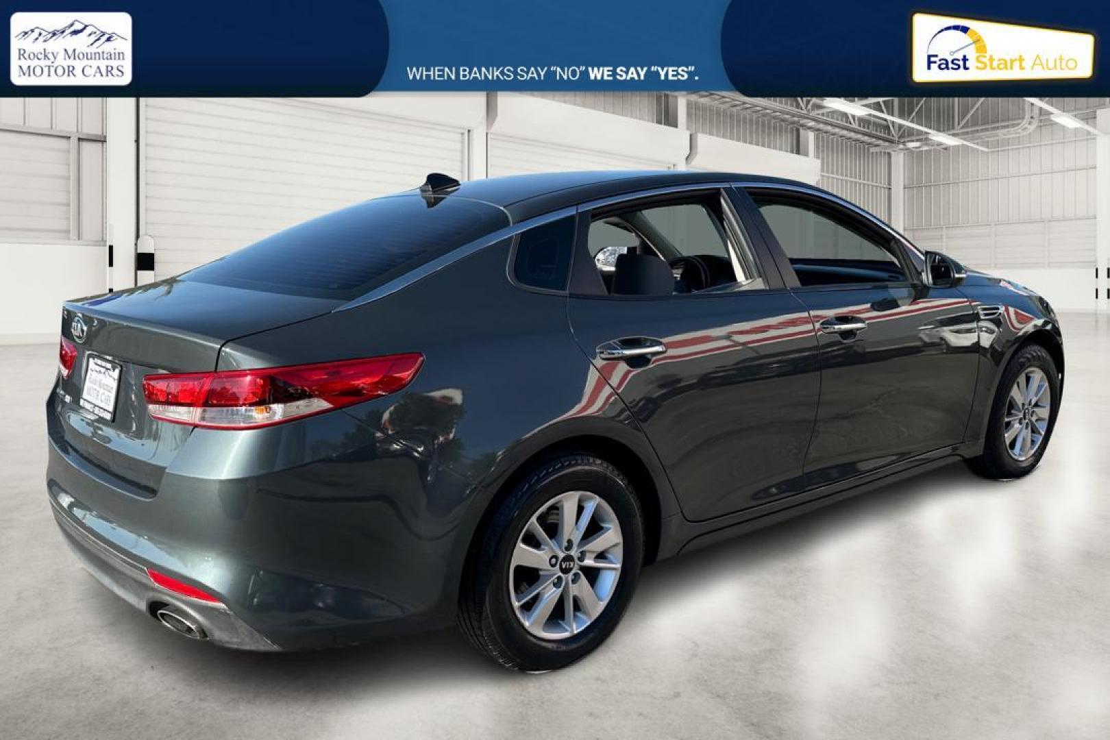 2016 Gray Kia Optima LX (KNAGT4L37G5) with an 2.4L L4 DOHC 16V engine, 6A transmission, located at 767 S State Road, Pleasant Grove, UT, 84062, (801) 785-1058, 40.354839, -111.736687 - Photo#2