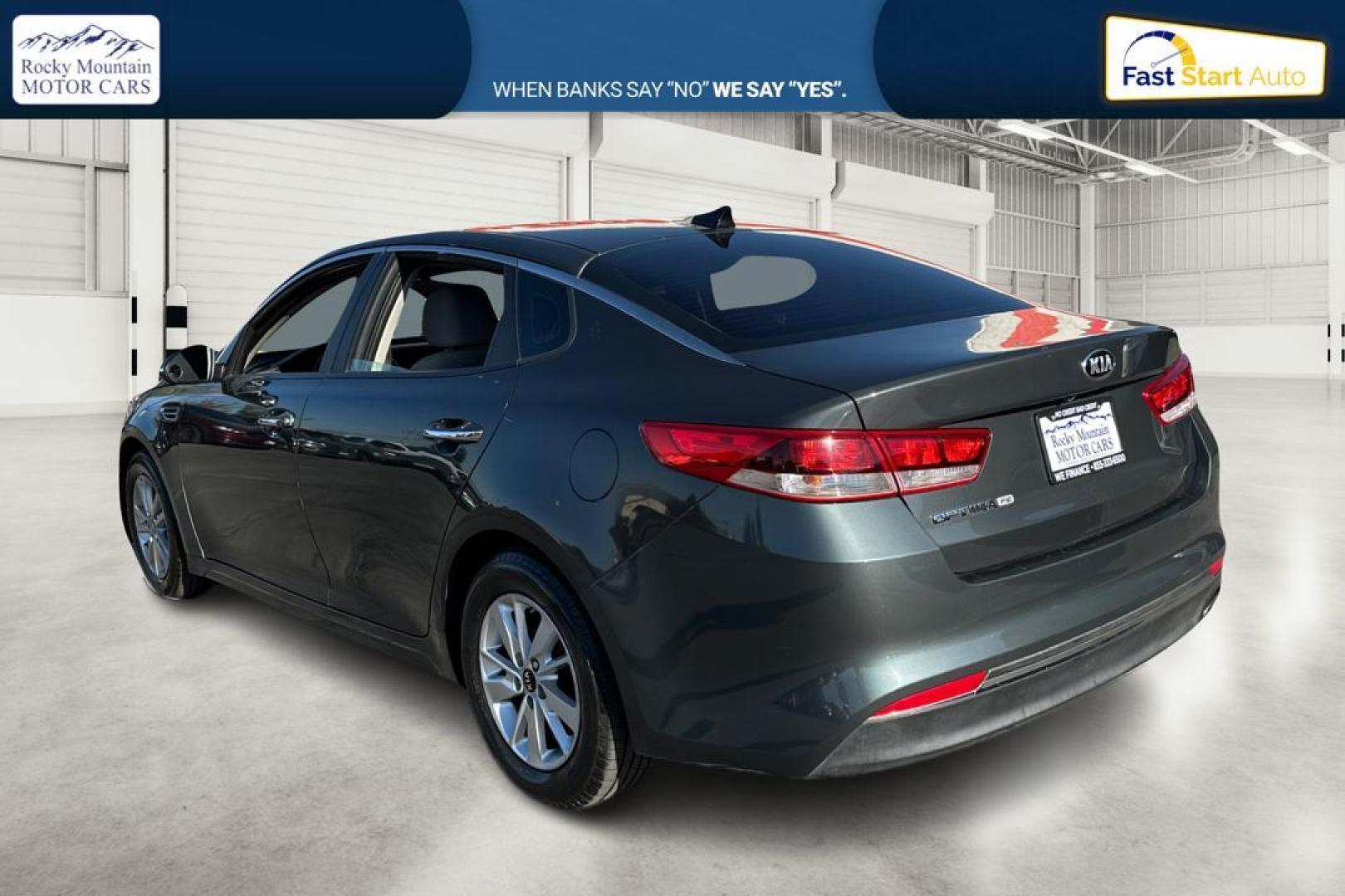 2016 Gray Kia Optima LX (KNAGT4L37G5) with an 2.4L L4 DOHC 16V engine, 6A transmission, located at 767 S State Road, Pleasant Grove, UT, 84062, (801) 785-1058, 40.354839, -111.736687 - Photo#4