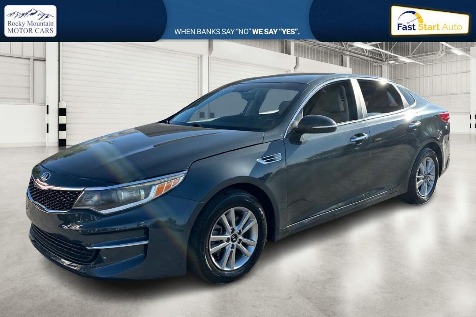 2016 Gray Kia Optima LX (KNAGT4L37G5) with an 2.4L L4 DOHC 16V engine, 6A transmission, located at 767 S State Road, Pleasant Grove, UT, 84062, (801) 785-1058, 40.354839, -111.736687 - Photo#6