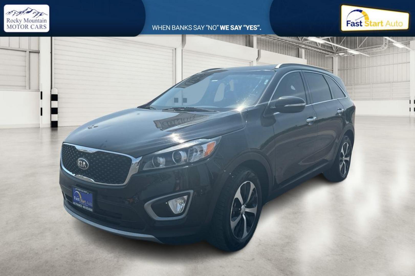 2016 Black Kia Sorento EX 2WD (5XYPH4A19GG) with an 2.4L L4 DOHC 16V engine, 6-Speed Automatic transmission, located at 7755 State Street, Midvale, UT, 84047, (801) 753-9063, 40.610329, -111.892159 - Photo#6