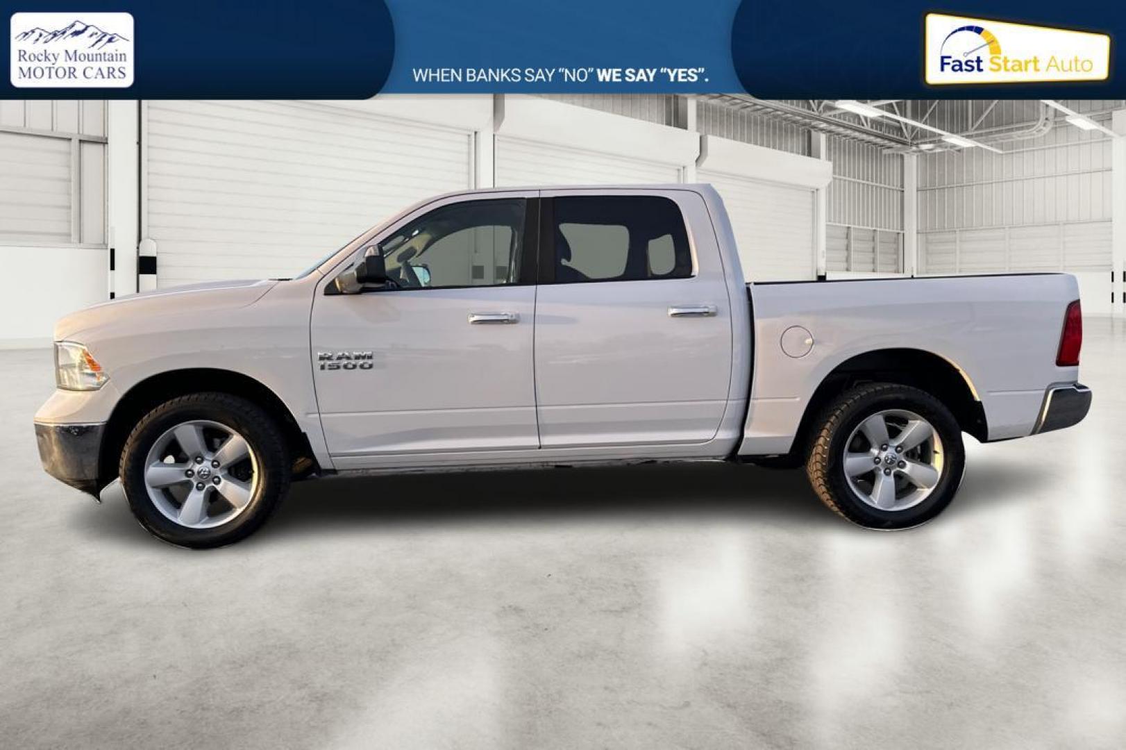 2016 White RAM 1500 SLT Crew Cab SWB 4WD (1C6RR7LG3GS) with an 3.6L V6 DOHC 24V FFV engine, 6A transmission, located at 7755 State Street, Midvale, UT, 84047, (801) 753-9063, 40.610329, -111.892159 - Photo#6