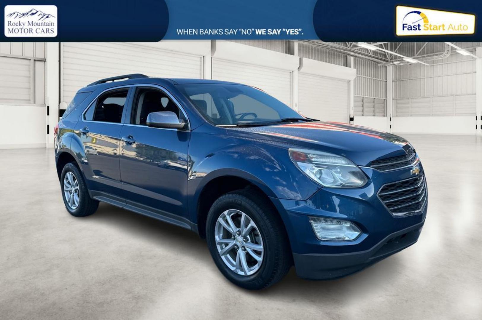 2017 Blue Chevrolet Equinox LT 2WD (2GNALCEK4H6) with an 2.4L L4 DOHC 16V FFV engine, 6A transmission, located at 767 S State Road, Pleasant Grove, UT, 84062, (801) 785-1058, 40.354839, -111.736687 - Photo#0