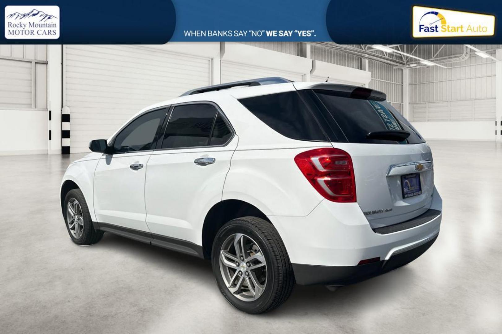 2017 White Chevrolet Equinox Premier AWD (2GNFLGEK3H6) with an 2.4L L4 DOHC 16V FFV engine, 6A transmission, located at 7755 State Street, Midvale, UT, 84047, (801) 753-9063, 40.610329, -111.892159 - Photo#5