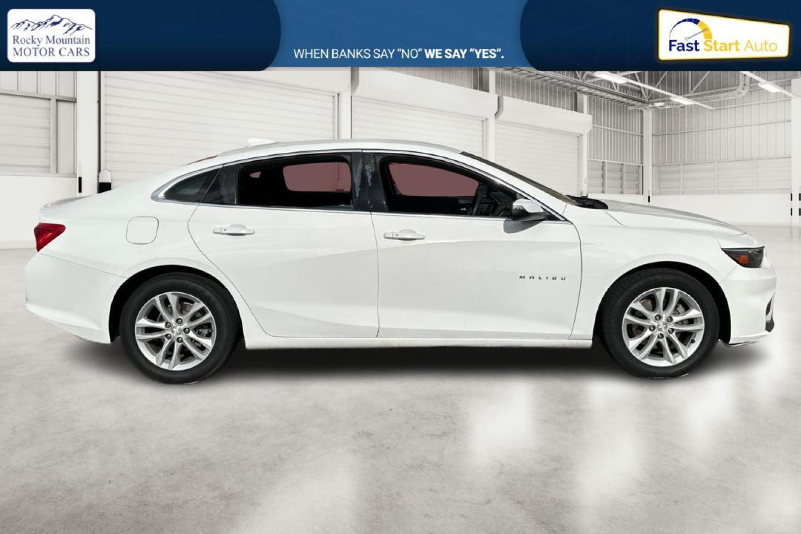 2017 White Chevrolet Malibu 1LT (1G1ZE5ST9HF) with an 1.5L L4 DOHC 16V engine, 6A transmission, located at 767 S State Road, Pleasant Grove, UT, 84062, (801) 785-1058, 40.354839, -111.736687 - Photo#1