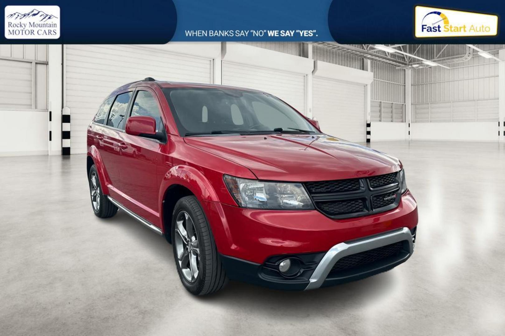 2017 Red Dodge Journey Crossroad Plus FWD (3C4PDCGG8HT) with an 3.6L V6 DOHC 24V engine, 4A transmission, located at 7755 State Street, Midvale, UT, 84047, (801) 753-9063, 40.610329, -111.892159 - Photo#0