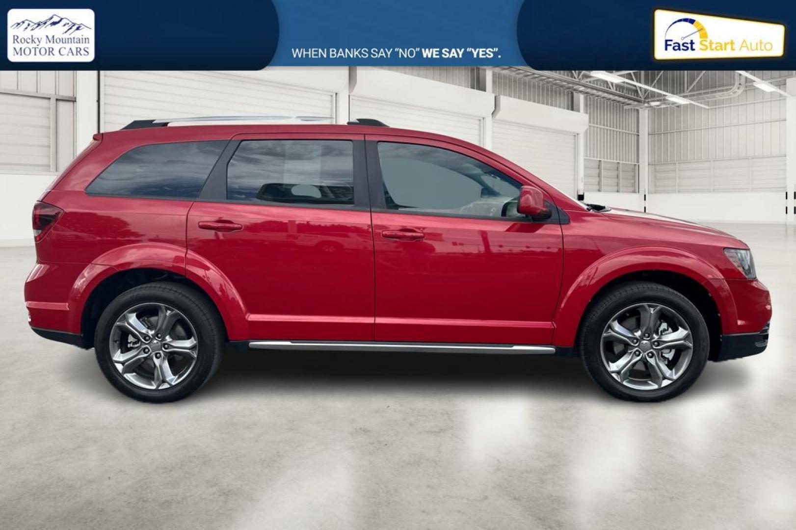 2017 Red Dodge Journey Crossroad Plus FWD (3C4PDCGG8HT) with an 3.6L V6 DOHC 24V engine, 4A transmission, located at 7755 State Street, Midvale, UT, 84047, (801) 753-9063, 40.610329, -111.892159 - Photo#1