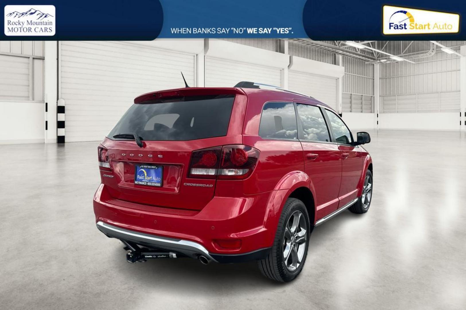 2017 Red Dodge Journey Crossroad Plus FWD (3C4PDCGG8HT) with an 3.6L V6 DOHC 24V engine, 4A transmission, located at 7755 State Street, Midvale, UT, 84047, (801) 753-9063, 40.610329, -111.892159 - Photo#2