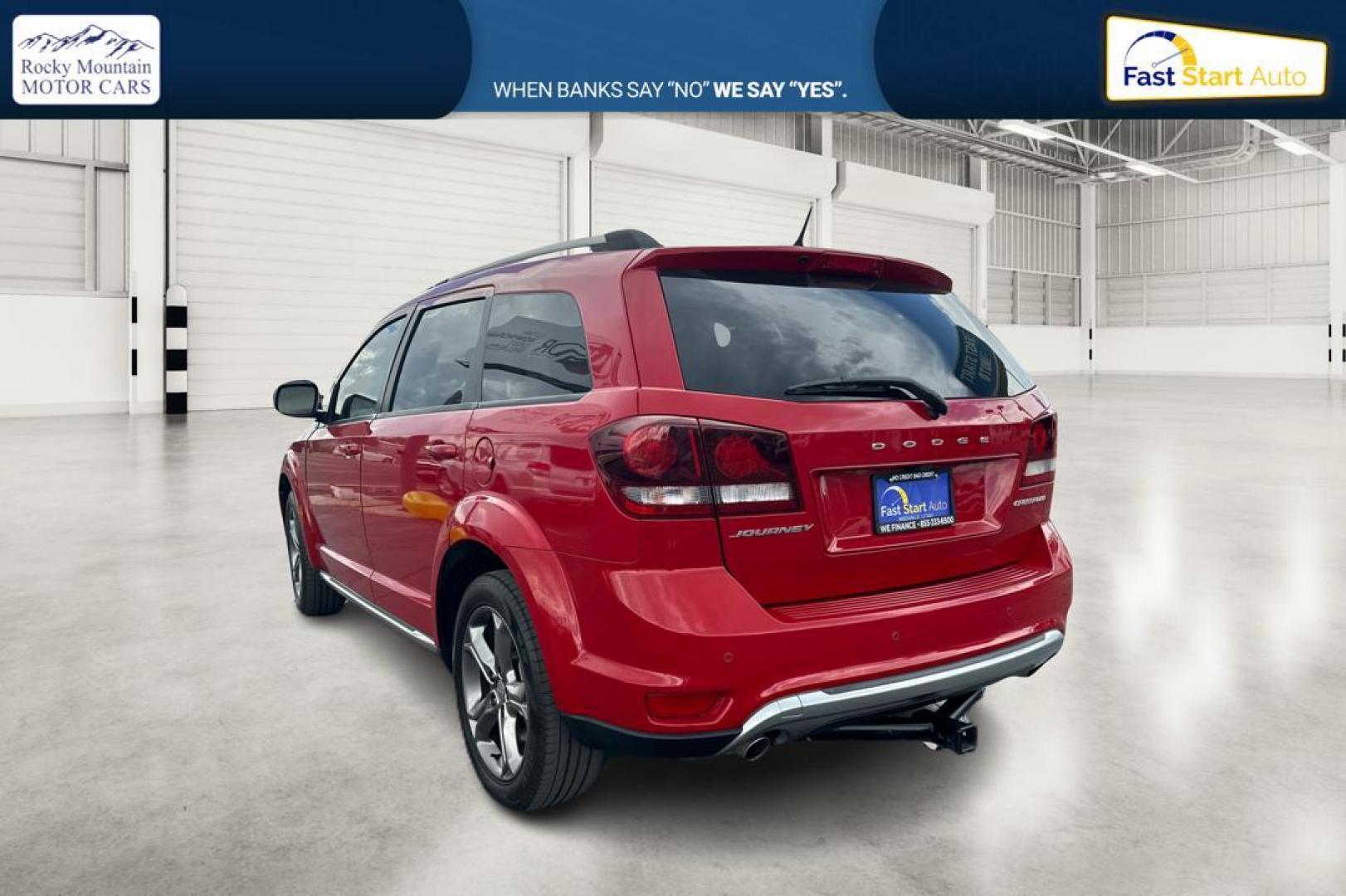 2017 Red Dodge Journey Crossroad Plus FWD (3C4PDCGG8HT) with an 3.6L V6 DOHC 24V engine, 4A transmission, located at 7755 State Street, Midvale, UT, 84047, (801) 753-9063, 40.610329, -111.892159 - Photo#4