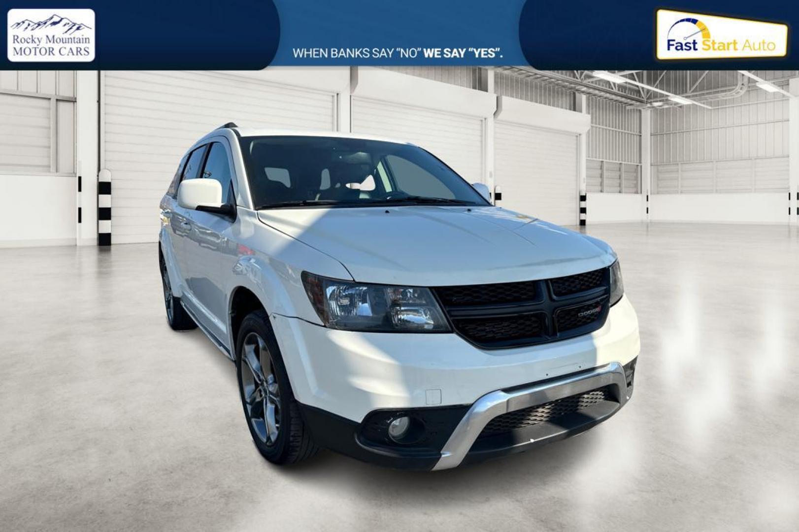 2017 White Dodge Journey Crossroad Plus FWD (3C4PDCGG5HT) with an 3.6L V6 DOHC 24V engine, 4A transmission, located at 344 S Washington Blvd, Ogden, UT, 84404, (801) 399-1799, 41.255482, -111.970848 - Photo#0