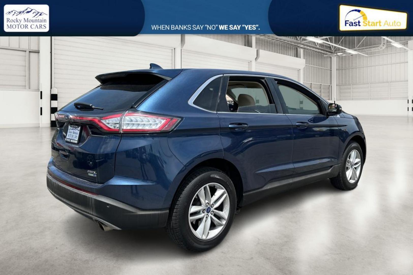 2017 Blue Ford Edge SEL AWD (2FMPK4J94HB) with an 2.0L L4 DOHC 16V engine, 6A transmission, located at 344 S Washington Blvd, Ogden, UT, 84404, (801) 399-1799, 41.255482, -111.970848 - Photo#2