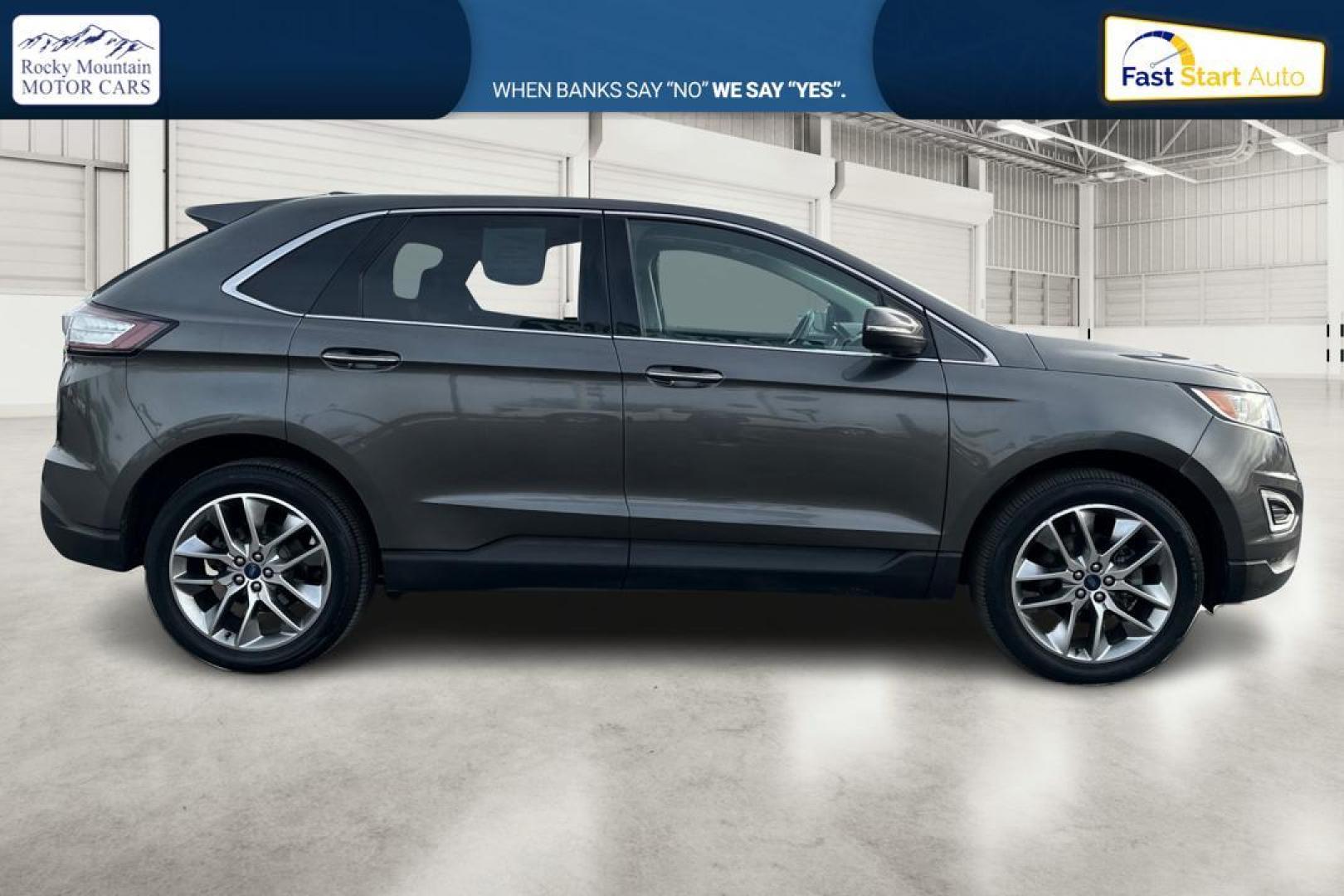 2017 Gray Ford Edge Titanium (2FMPK3K95HB) with an 2.0L L4 DOHC 16V engine, 6A transmission, located at 7755 State Street, Midvale, UT, 84047, (801) 753-9063, 40.610329, -111.892159 - Photo#1