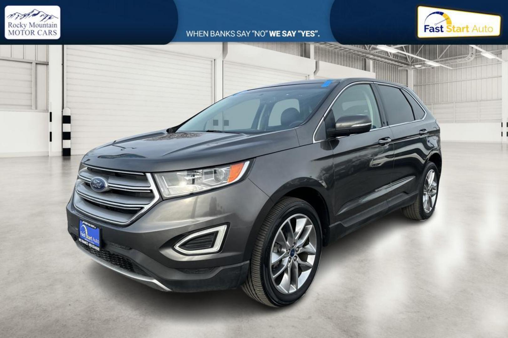 2017 Gray Ford Edge Titanium (2FMPK3K95HB) with an 2.0L L4 DOHC 16V engine, 6A transmission, located at 7755 State Street, Midvale, UT, 84047, (801) 753-9063, 40.610329, -111.892159 - Photo#8