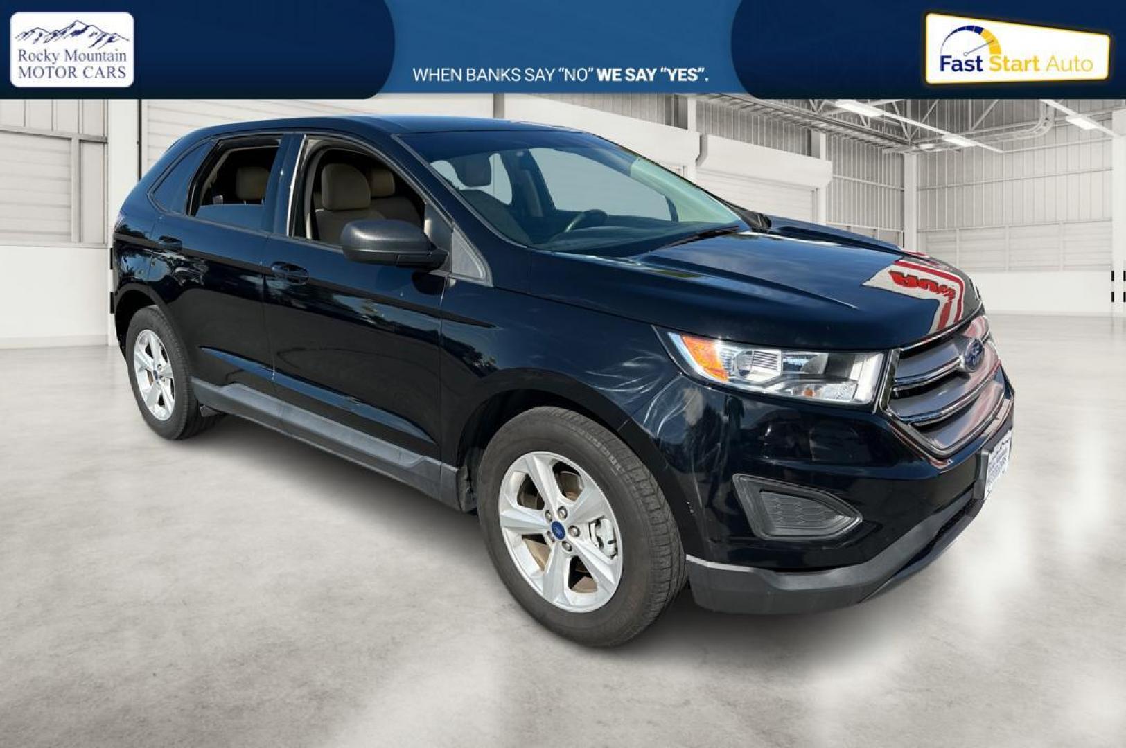 2017 Black Ford Edge SE FWD (2FMPK3G98HB) with an 2.0L L4 DOHC 16V engine, 6A transmission, located at 7755 State Street, Midvale, UT, 84047, (801) 753-9063, 40.610329, -111.892159 - Photo#0