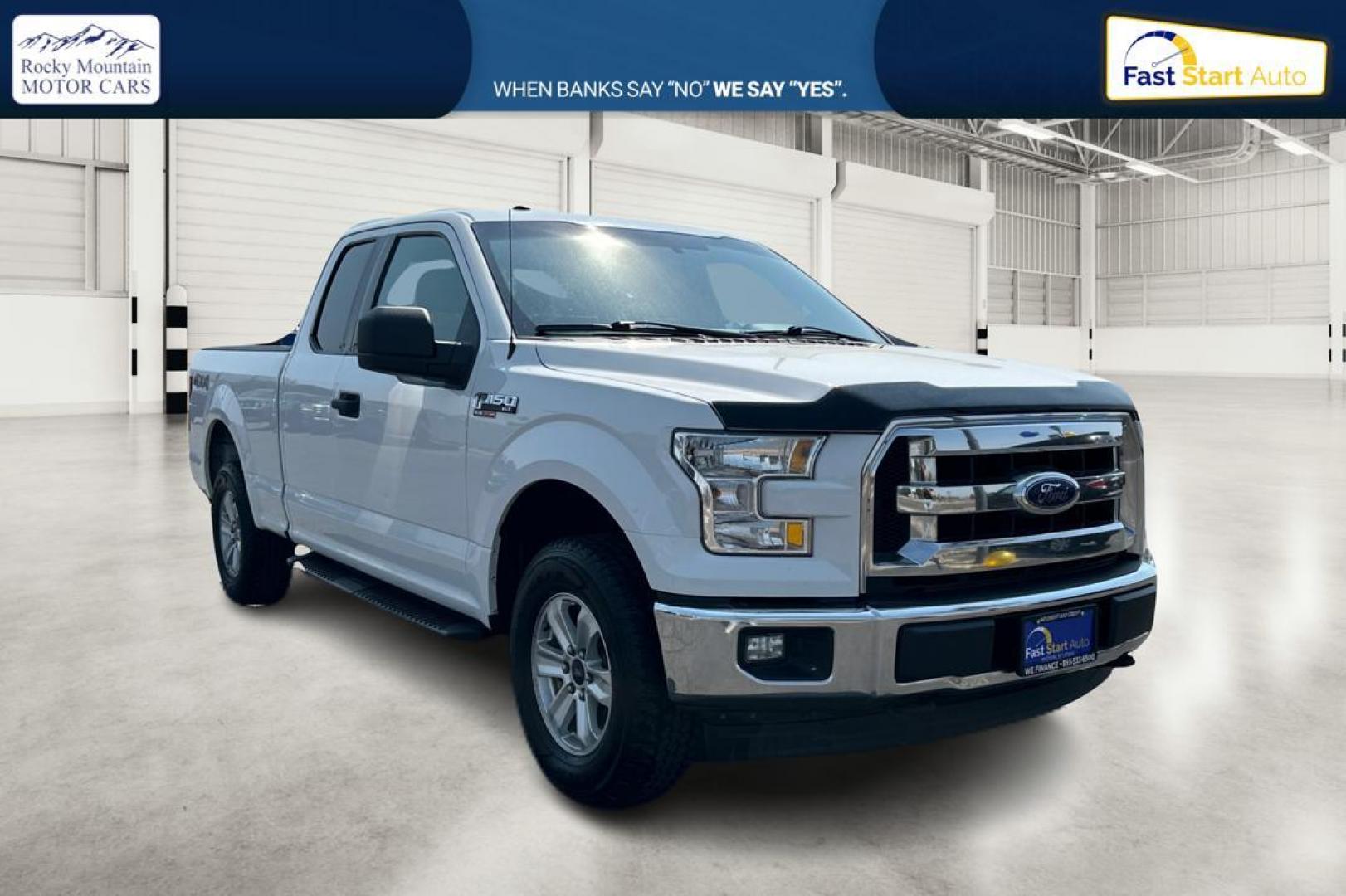 2017 White Ford F-150 Lariat SuperCab 8-ft. 4WD (1FTFX1EFXHF) with an 5.0L V8 engine, 6A transmission, located at 7755 State Street, Midvale, UT, 84047, (801) 753-9063, 40.610329, -111.892159 - Photo#0