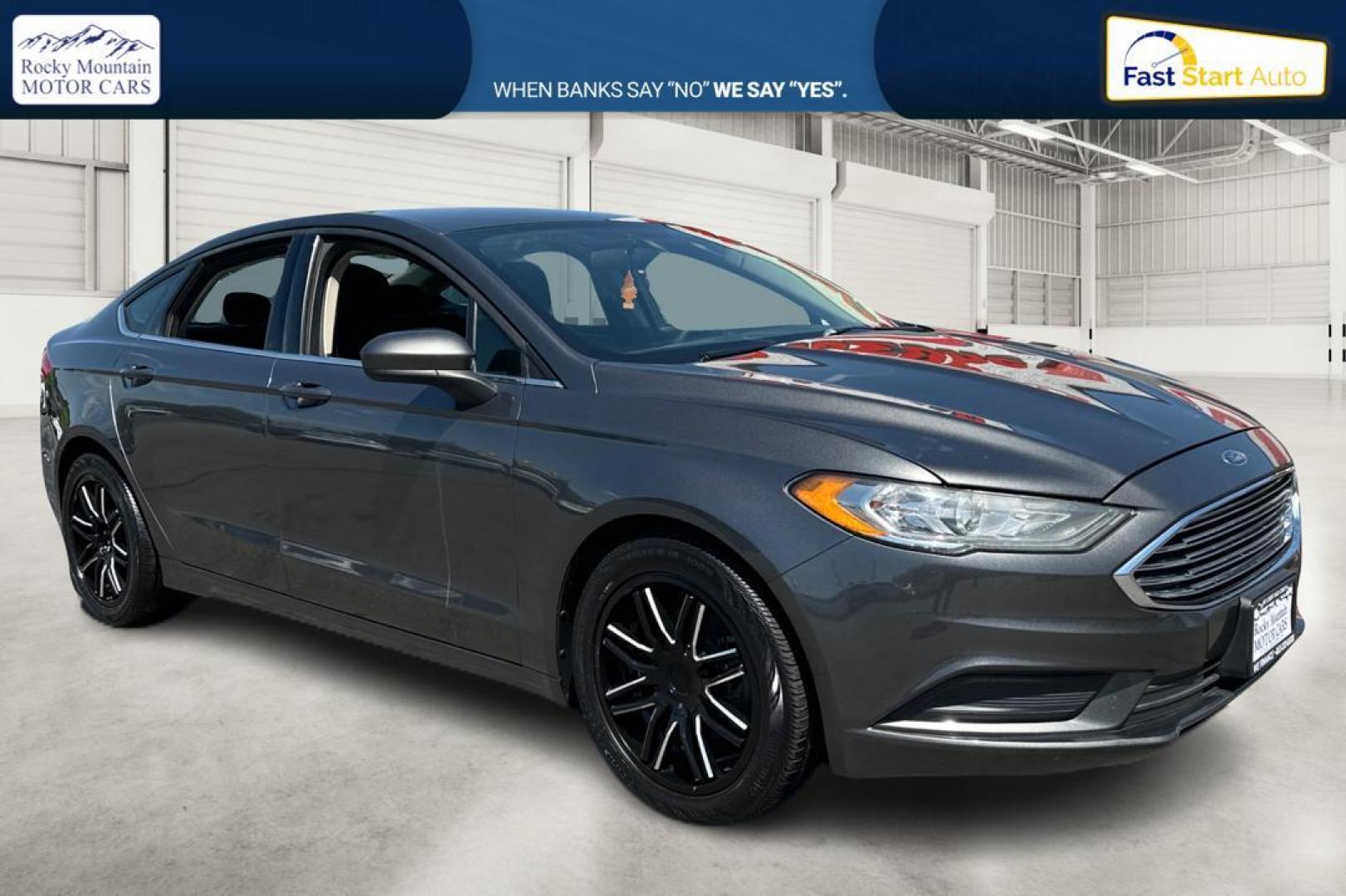 2017 Gray Ford Fusion SE (3FA6P0H76HR) with an 2.5L L4 DOHC 16V engine, 6A transmission, located at 7755 State Street, Midvale, UT, 84047, (801) 753-9063, 40.610329, -111.892159 - Photo#0