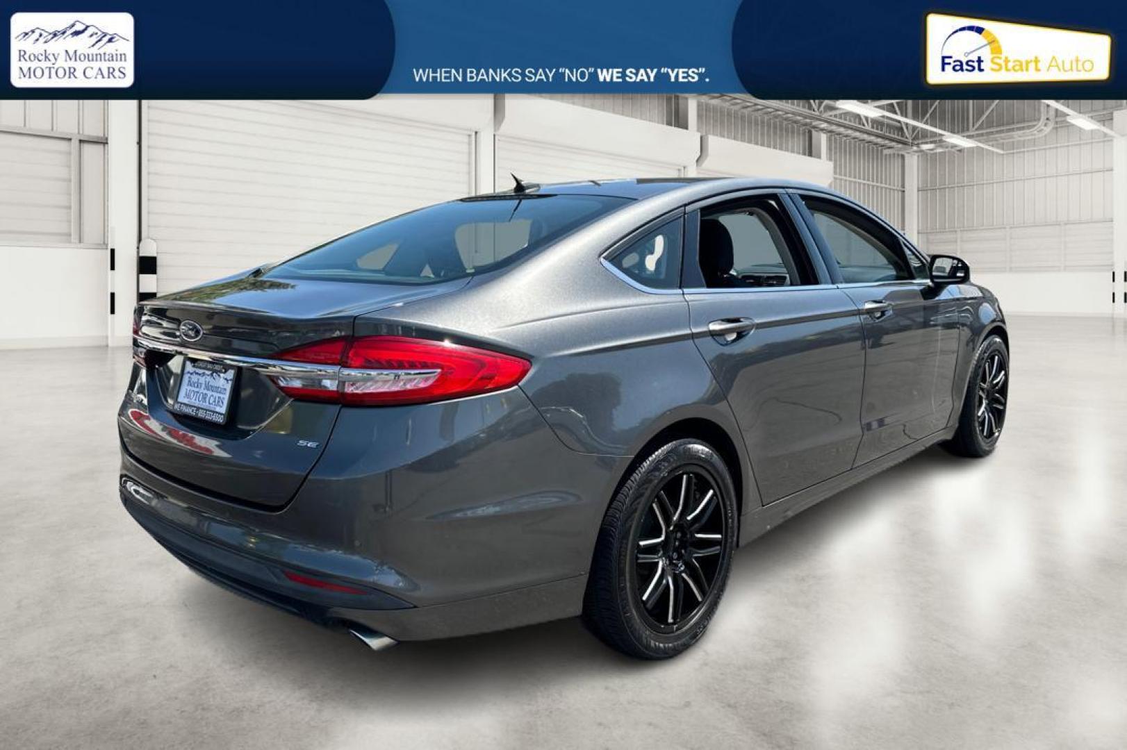 2017 Gray Ford Fusion SE (3FA6P0H76HR) with an 2.5L L4 DOHC 16V engine, 6A transmission, located at 7755 State Street, Midvale, UT, 84047, (801) 753-9063, 40.610329, -111.892159 - Photo#2