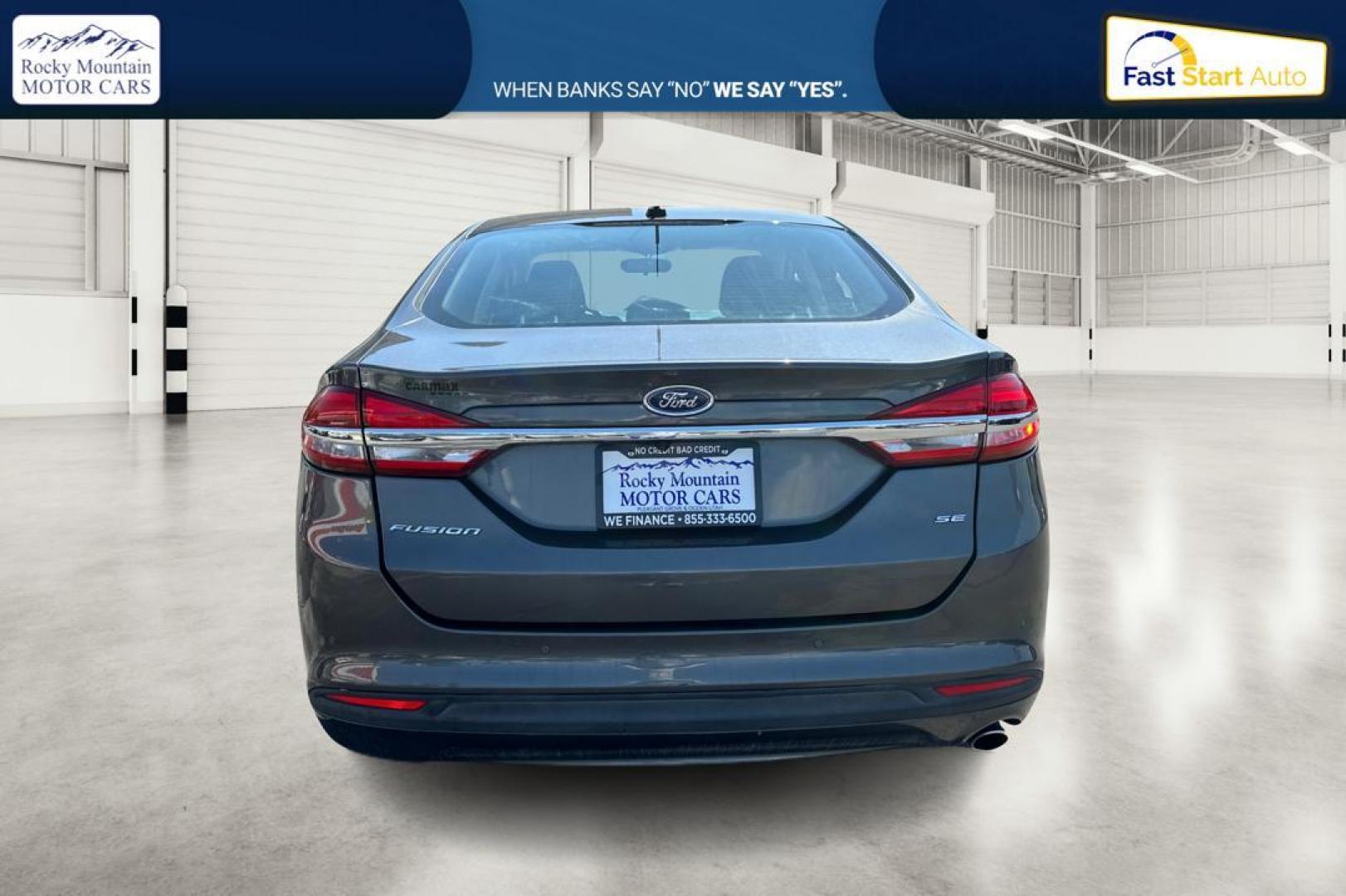 2017 Gray Ford Fusion SE (3FA6P0H76HR) with an 2.5L L4 DOHC 16V engine, 6A transmission, located at 7755 State Street, Midvale, UT, 84047, (801) 753-9063, 40.610329, -111.892159 - Photo#3