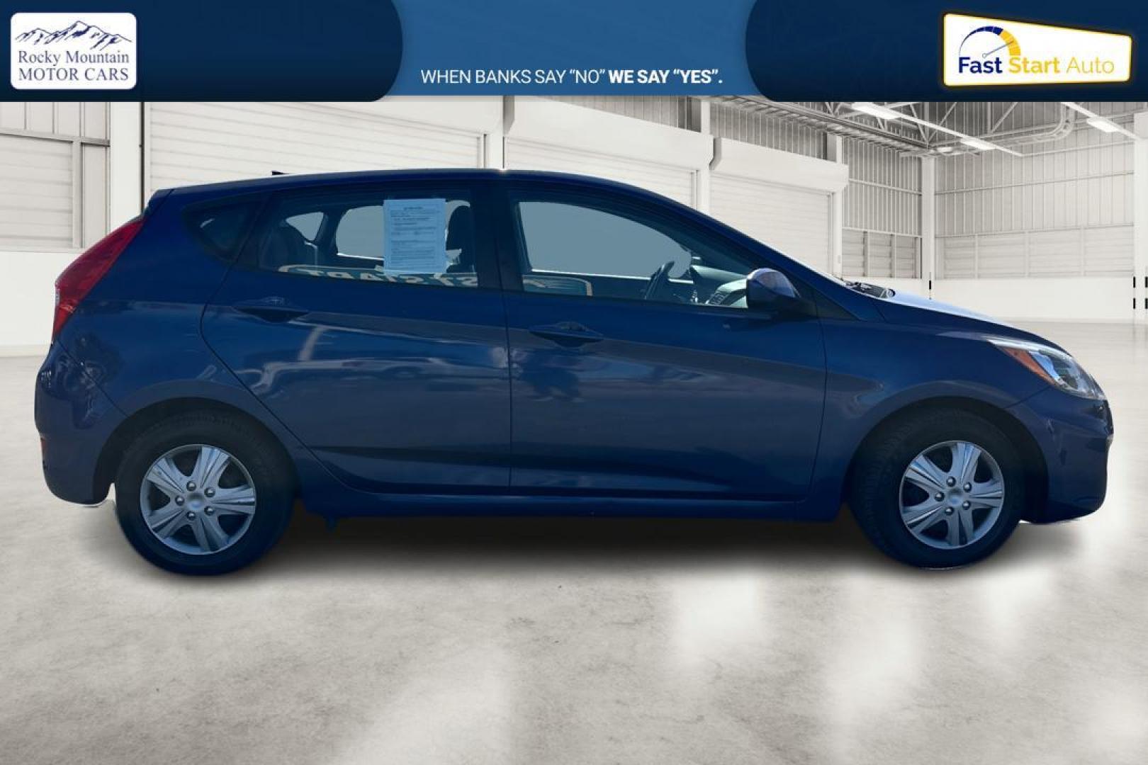 2017 Blue Hyundai Accent SE 5-Door 6A (KMHCT5AE5HU) with an 1.6L L4 DOHC 16V engine, 6A transmission, located at 344 S Washington Blvd, Ogden, UT, 84404, (801) 399-1799, 41.255482, -111.970848 - Photo#1