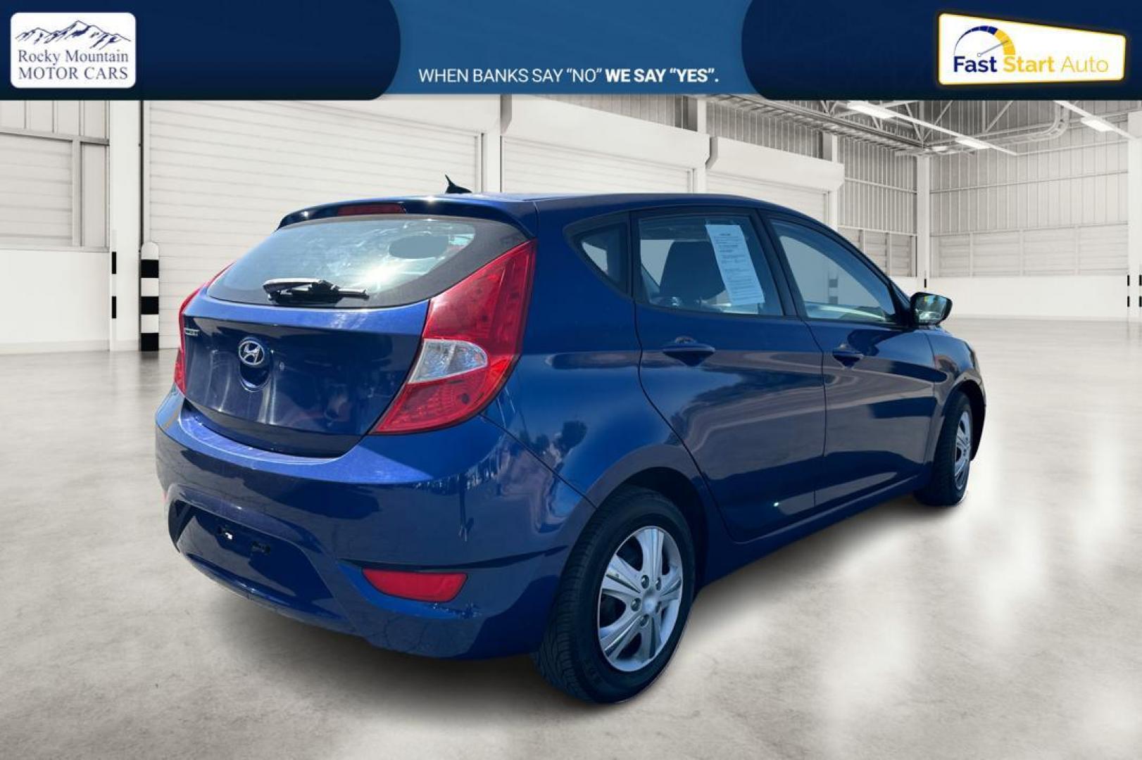 2017 Blue Hyundai Accent SE 5-Door 6A (KMHCT5AE5HU) with an 1.6L L4 DOHC 16V engine, 6A transmission, located at 7755 State Street, Midvale, UT, 84047, (801) 753-9063, 40.610329, -111.892159 - Photo#2