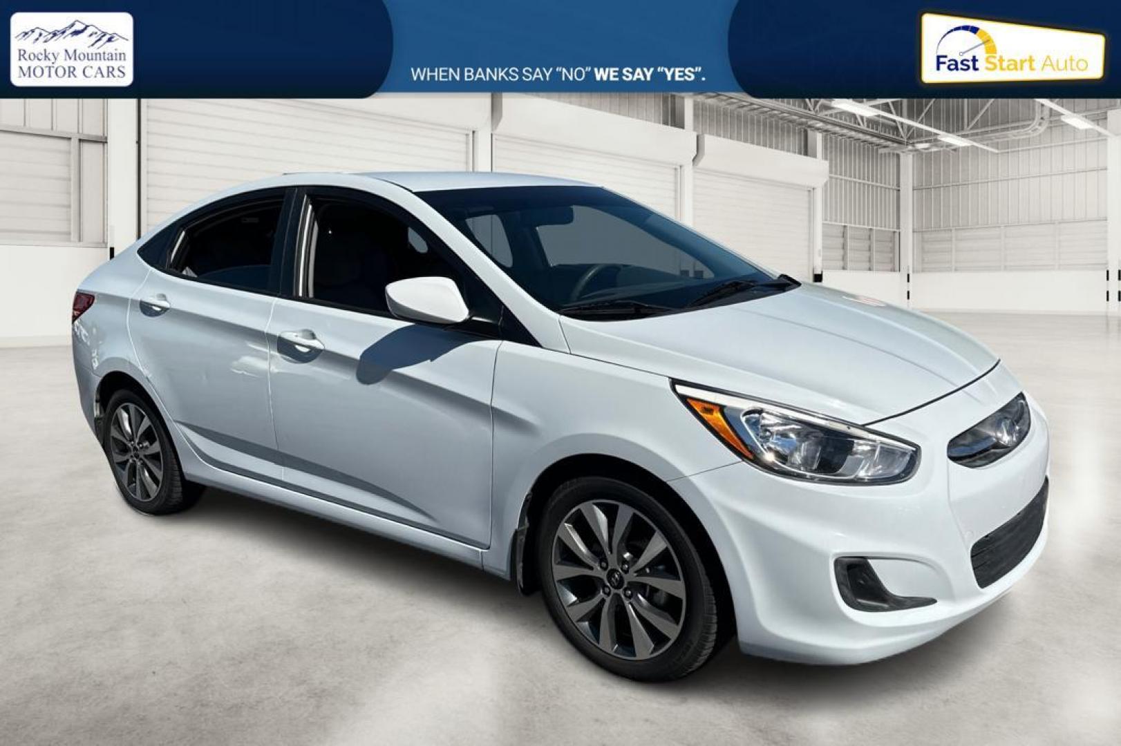 2017 White Hyundai Accent SE 4-Door 6M (KMHCT4AE6HU) with an 1.6L L4 DOHC 16V engine, 6M transmission, located at 767 S State Road, Pleasant Grove, UT, 84062, (801) 785-1058, 40.354839, -111.736687 - Photo#0