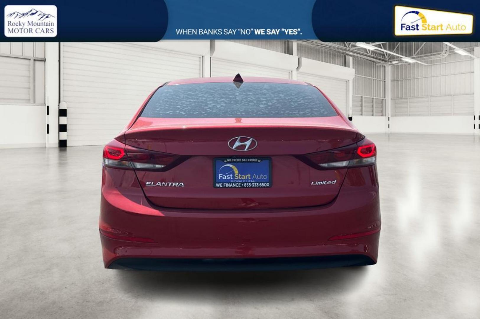 2017 Red Hyundai Elantra Limited (5NPD84LF7HH) with an 1.8L L4 DOHC 16V engine, 6A transmission, located at 7755 State Street, Midvale, UT, 84047, (801) 753-9063, 40.610329, -111.892159 - Photo#3