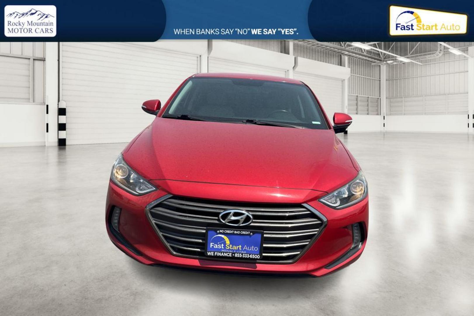 2017 Red Hyundai Elantra Limited (5NPD84LF7HH) with an 1.8L L4 DOHC 16V engine, 6A transmission, located at 7755 State Street, Midvale, UT, 84047, (801) 753-9063, 40.610329, -111.892159 - Photo#7