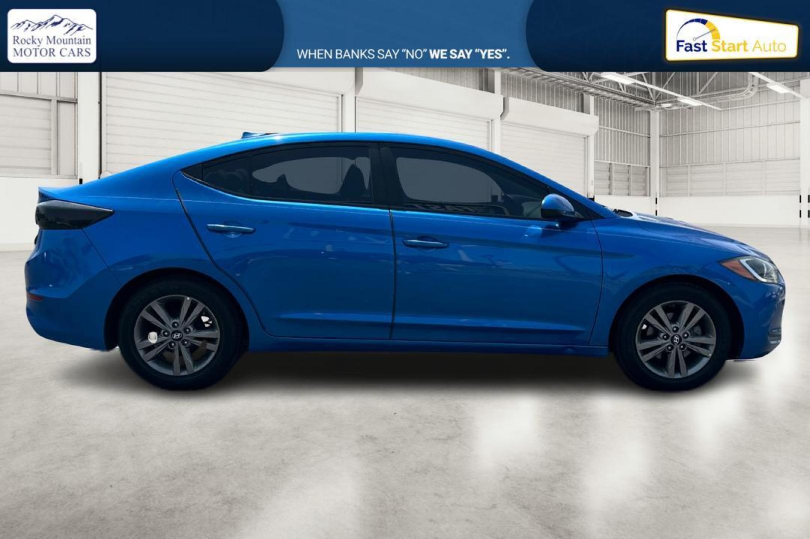 2017 Blue Hyundai Elantra Limited (5NPD84LF4HH) with an 1.8L L4 DOHC 16V engine, 6A transmission, located at 7755 State Street, Midvale, UT, 84047, (801) 753-9063, 40.610329, -111.892159 - Photo#1