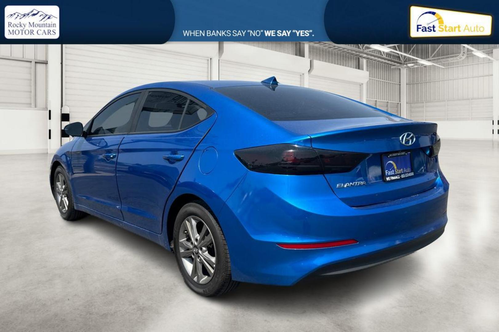 2017 Blue Hyundai Elantra Limited (5NPD84LF4HH) with an 1.8L L4 DOHC 16V engine, 6A transmission, located at 7755 State Street, Midvale, UT, 84047, (801) 753-9063, 40.610329, -111.892159 - Photo#4