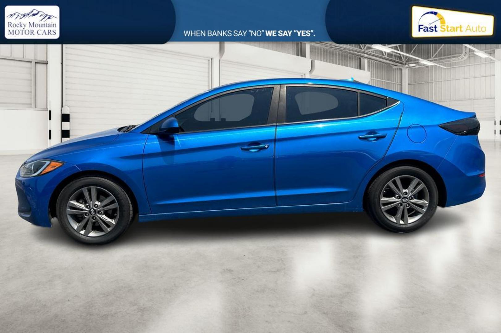 2017 Blue Hyundai Elantra Limited (5NPD84LF4HH) with an 1.8L L4 DOHC 16V engine, 6A transmission, located at 7755 State Street, Midvale, UT, 84047, (801) 753-9063, 40.610329, -111.892159 - Photo#5