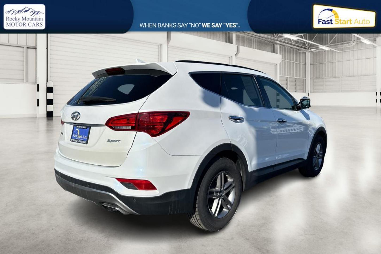 2017 White Hyundai Santa Fe Sport 2.4 FWD (5NMZU3LB2HH) with an 2.4L L4 DOHC 16V engine, 6A transmission, located at 7755 State Street, Midvale, UT, 84047, (801) 753-9063, 40.610329, -111.892159 - Photo#2