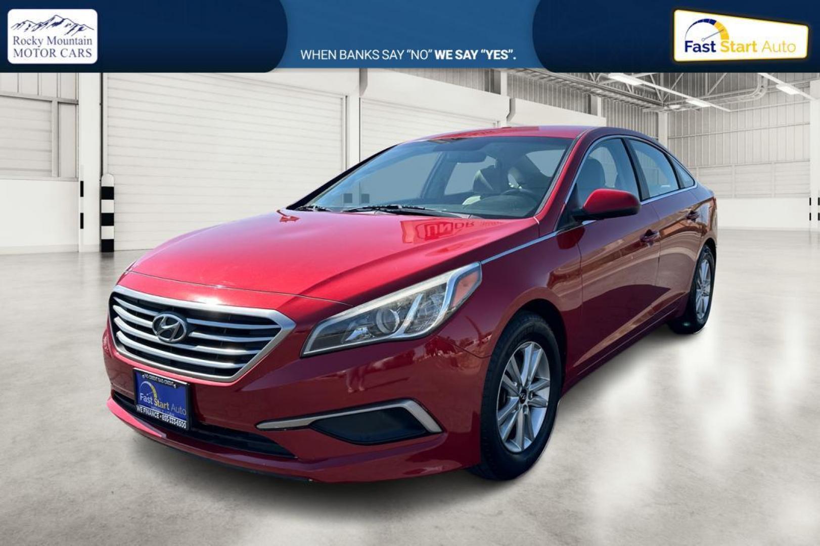 2017 Red Hyundai Sonata SE (5NPE24AF7HH) with an 2.4L L4 DOHC 16V engine, 7A transmission, located at 7755 State Street, Midvale, UT, 84047, (801) 753-9063, 40.610329, -111.892159 - Photo#8