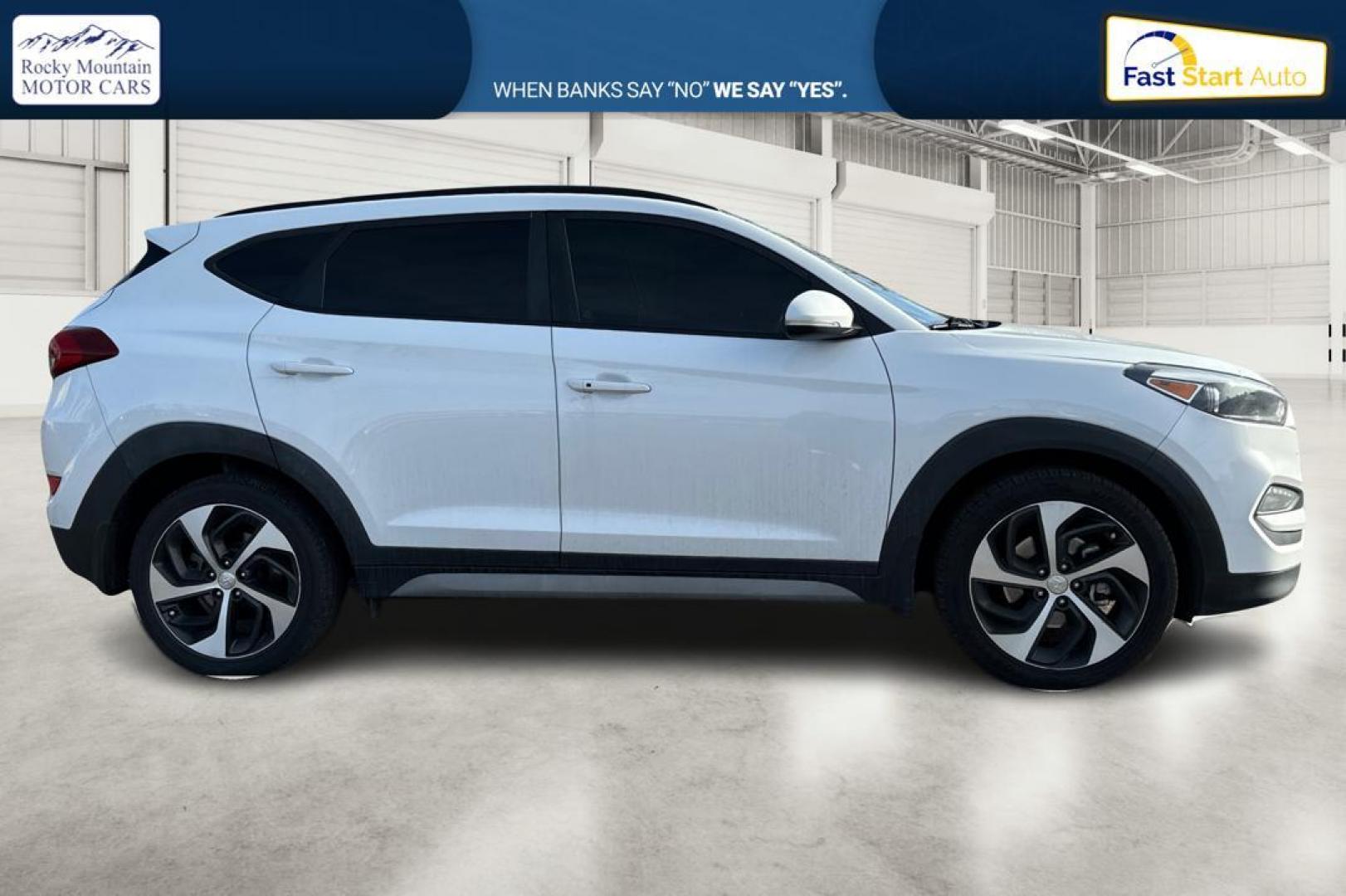 2017 White Hyundai Tucson Eco (KM8J33A21HU) with an 1.6L L4 DOHC 16V engine, 7A transmission, located at 344 S Washington Blvd, Ogden, UT, 84404, (801) 399-1799, 41.255482, -111.970848 - Photo#1