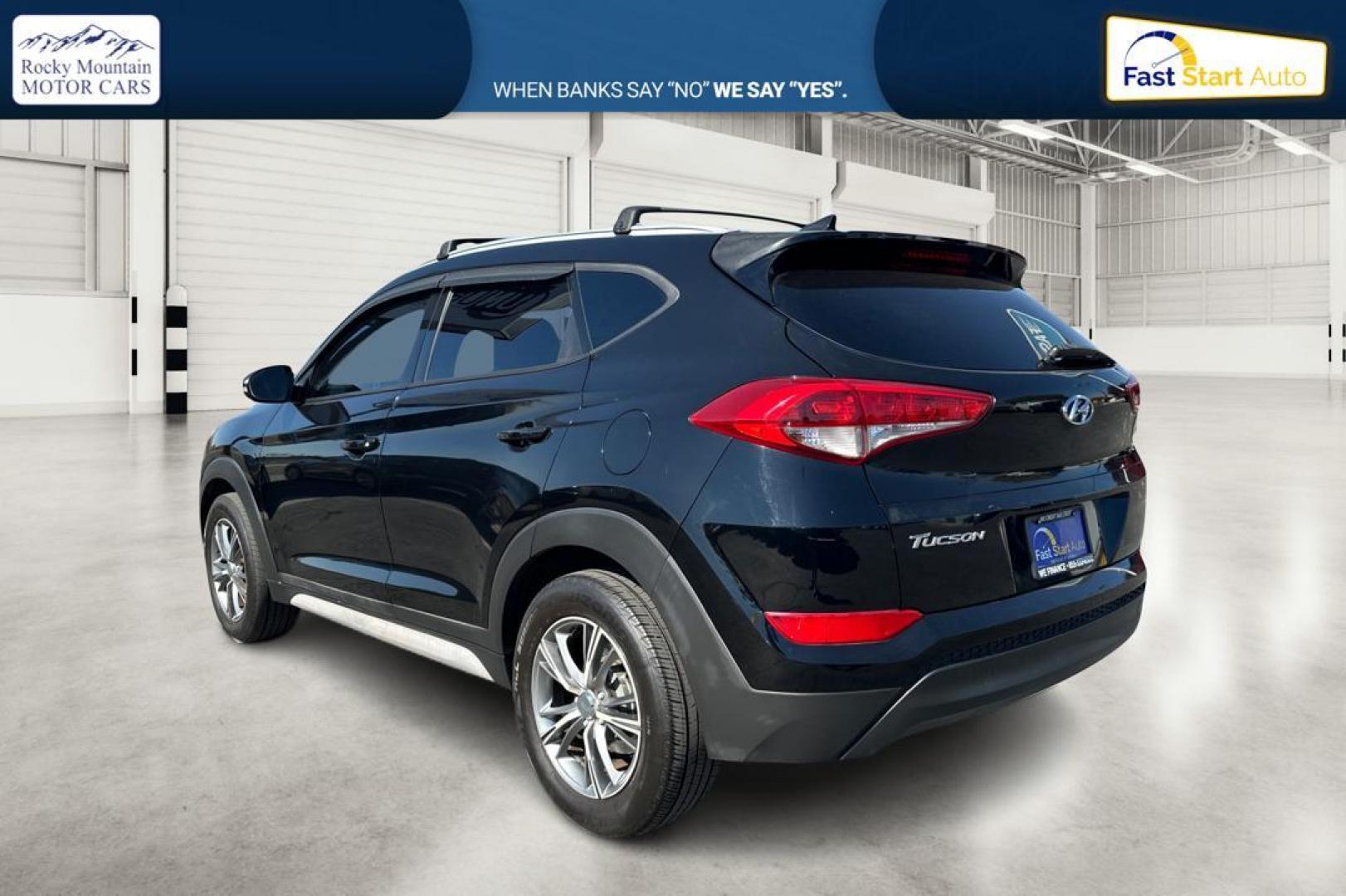 2017 Black Hyundai Tucson SE w/Preferred Package (KM8J33A41HU) with an 2.0L L4 DOHC 16V engine, 6A transmission, located at 7755 State Street, Midvale, UT, 84047, (801) 753-9063, 40.610329, -111.892159 - Photo#4