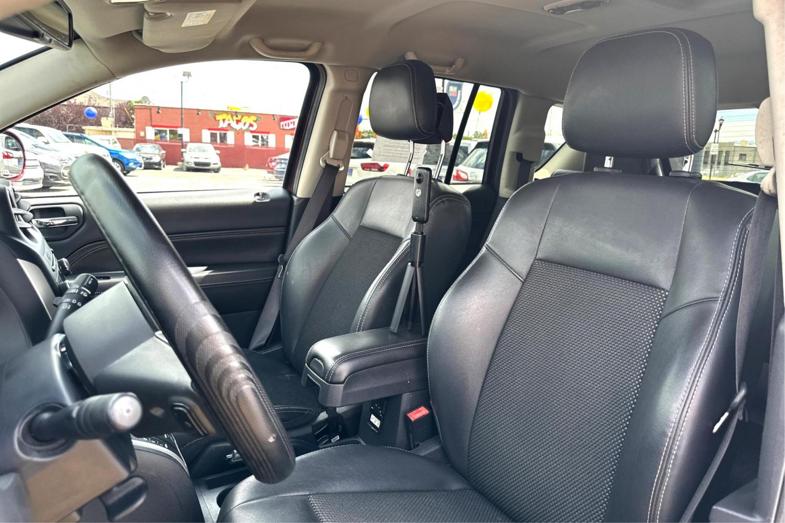 2017 Red Jeep Compass Latitude FWD (1C4NJCEB3HD) with an 2.4L L4 DOHC 16V engine, CVT transmission, located at 7755 State Street, Midvale, UT, 84047, (801) 753-9063, 40.610329, -111.892159 - Photo#11