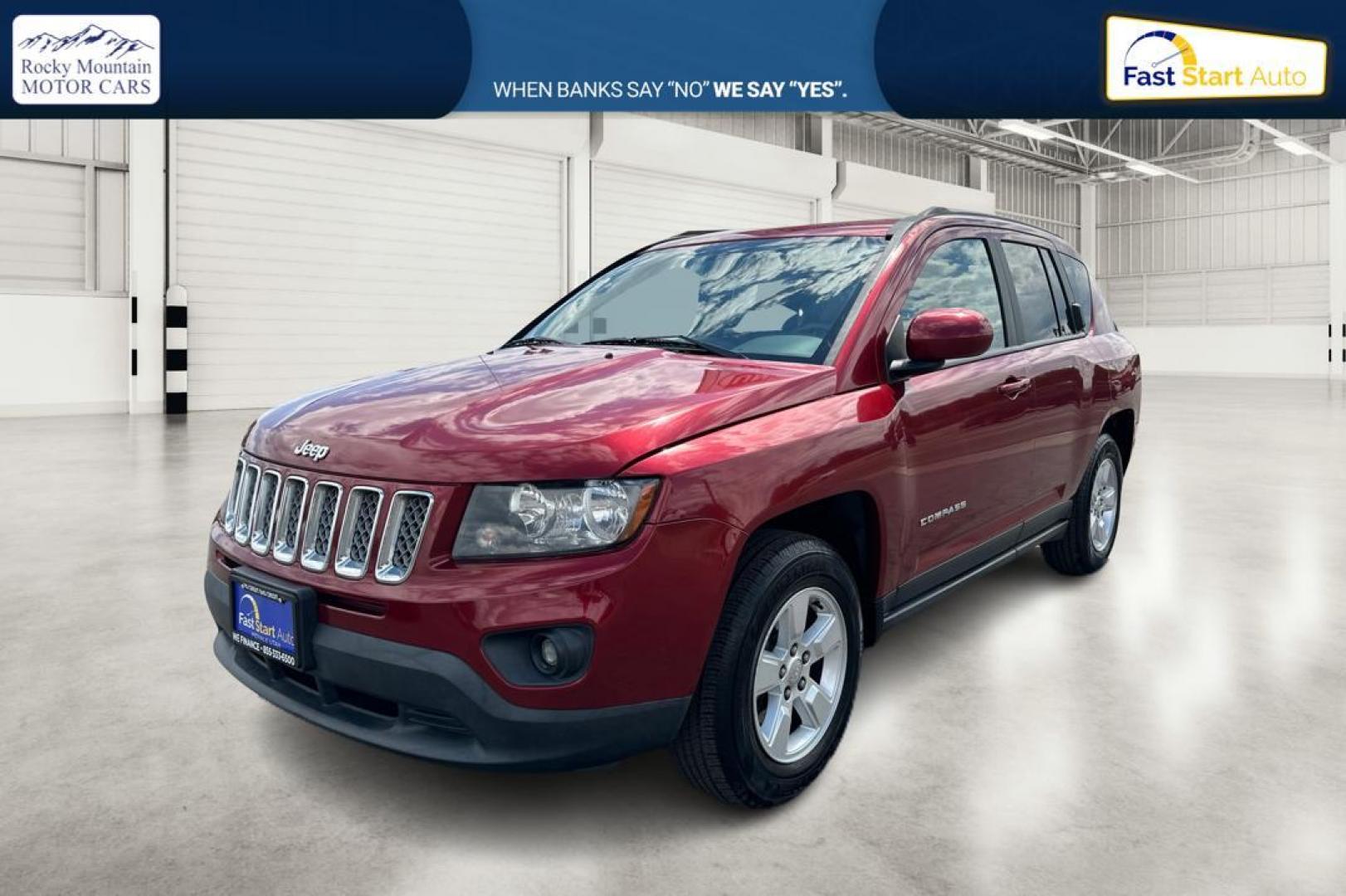 2017 Red Jeep Compass Latitude FWD (1C4NJCEB3HD) with an 2.4L L4 DOHC 16V engine, CVT transmission, located at 7755 State Street, Midvale, UT, 84047, (801) 753-9063, 40.610329, -111.892159 - Photo#6