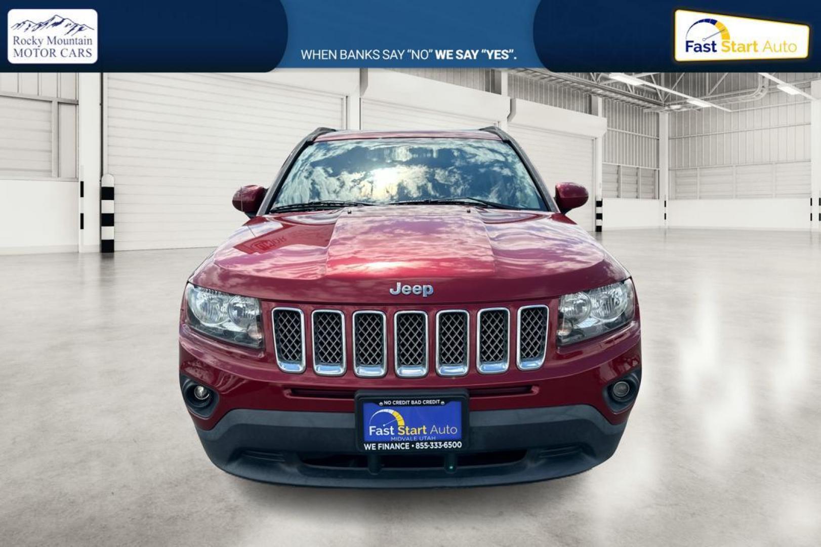 2017 Red Jeep Compass Latitude FWD (1C4NJCEB3HD) with an 2.4L L4 DOHC 16V engine, CVT transmission, located at 7755 State Street, Midvale, UT, 84047, (801) 753-9063, 40.610329, -111.892159 - Photo#7