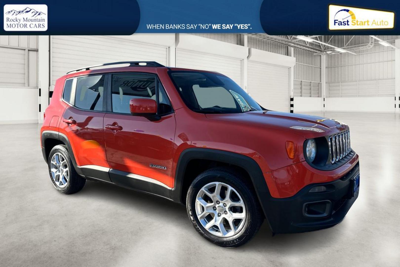 2017 Orange Jeep Renegade Latitude FWD (ZACCJABB6HP) with an 2.4L L4 DOHC 16V engine, 6M transmission, located at 7755 State Street, Midvale, UT, 84047, (801) 753-9063, 40.610329, -111.892159 - Photo#0