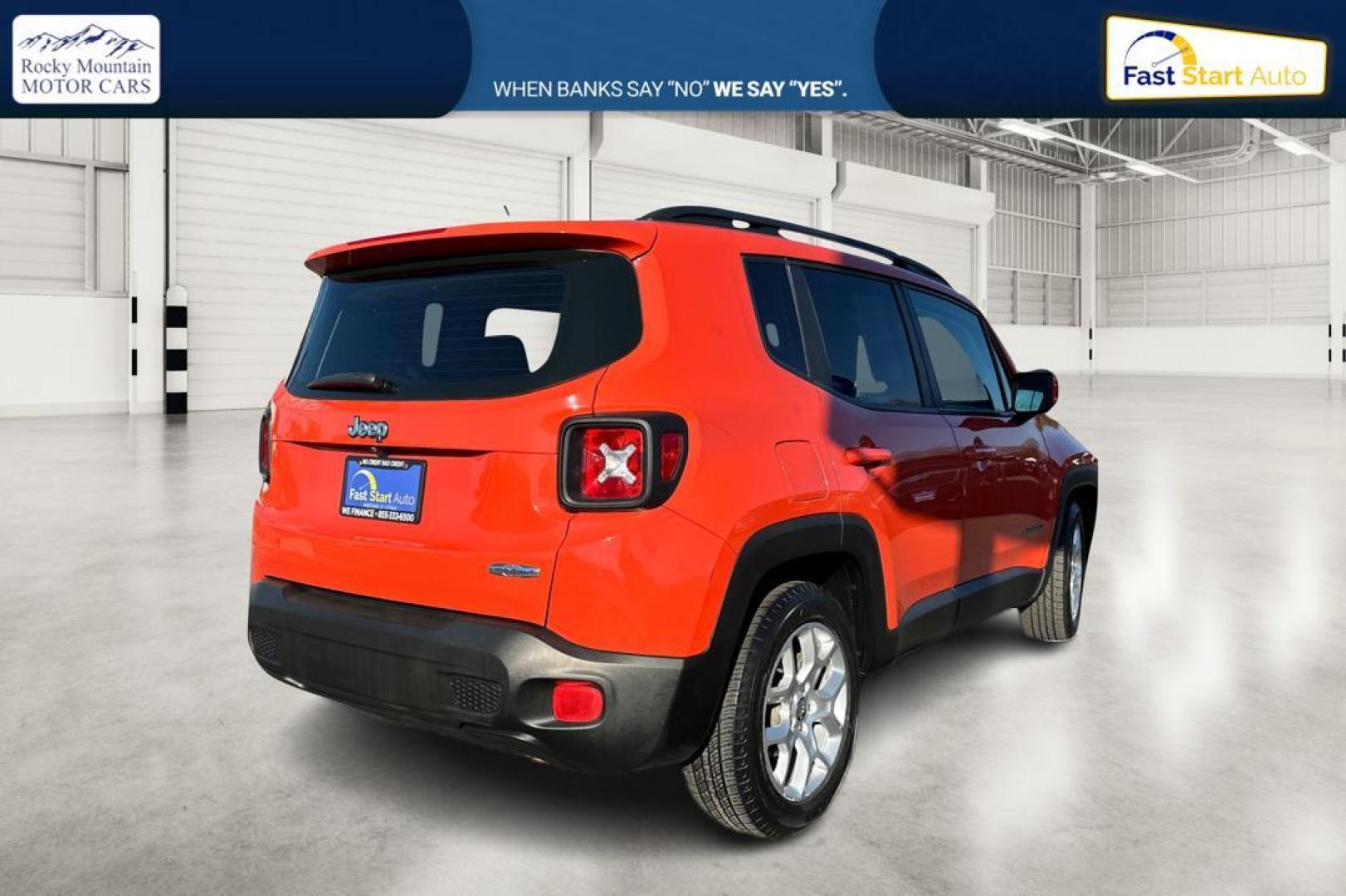 2017 Orange Jeep Renegade Latitude FWD (ZACCJABB6HP) with an 2.4L L4 DOHC 16V engine, 6M transmission, located at 7755 State Street, Midvale, UT, 84047, (801) 753-9063, 40.610329, -111.892159 - Photo#2