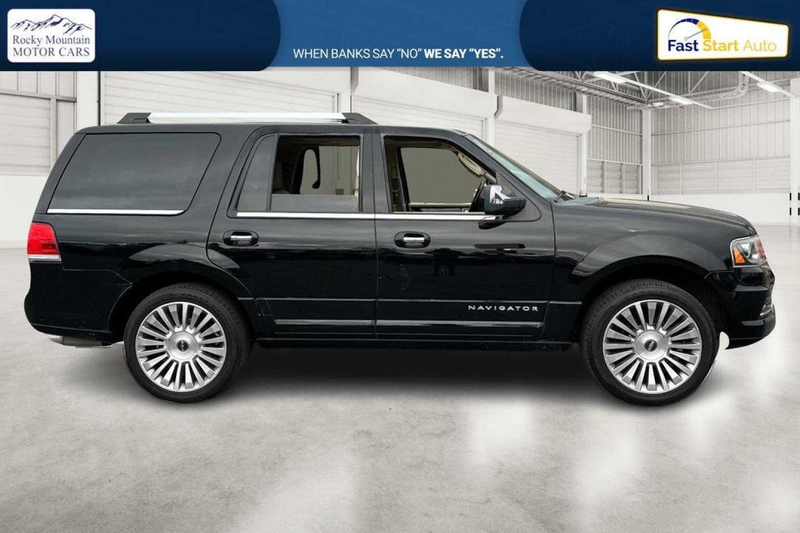 2017 Black Lincoln Navigator Reserve 2WD (5LMJJ2KT8HE) with an 3.5L V6 DOHC 24V FFV engine, 6A transmission, located at 7755 State Street, Midvale, UT, 84047, (801) 753-9063, 40.610329, -111.892159 - Photo#1