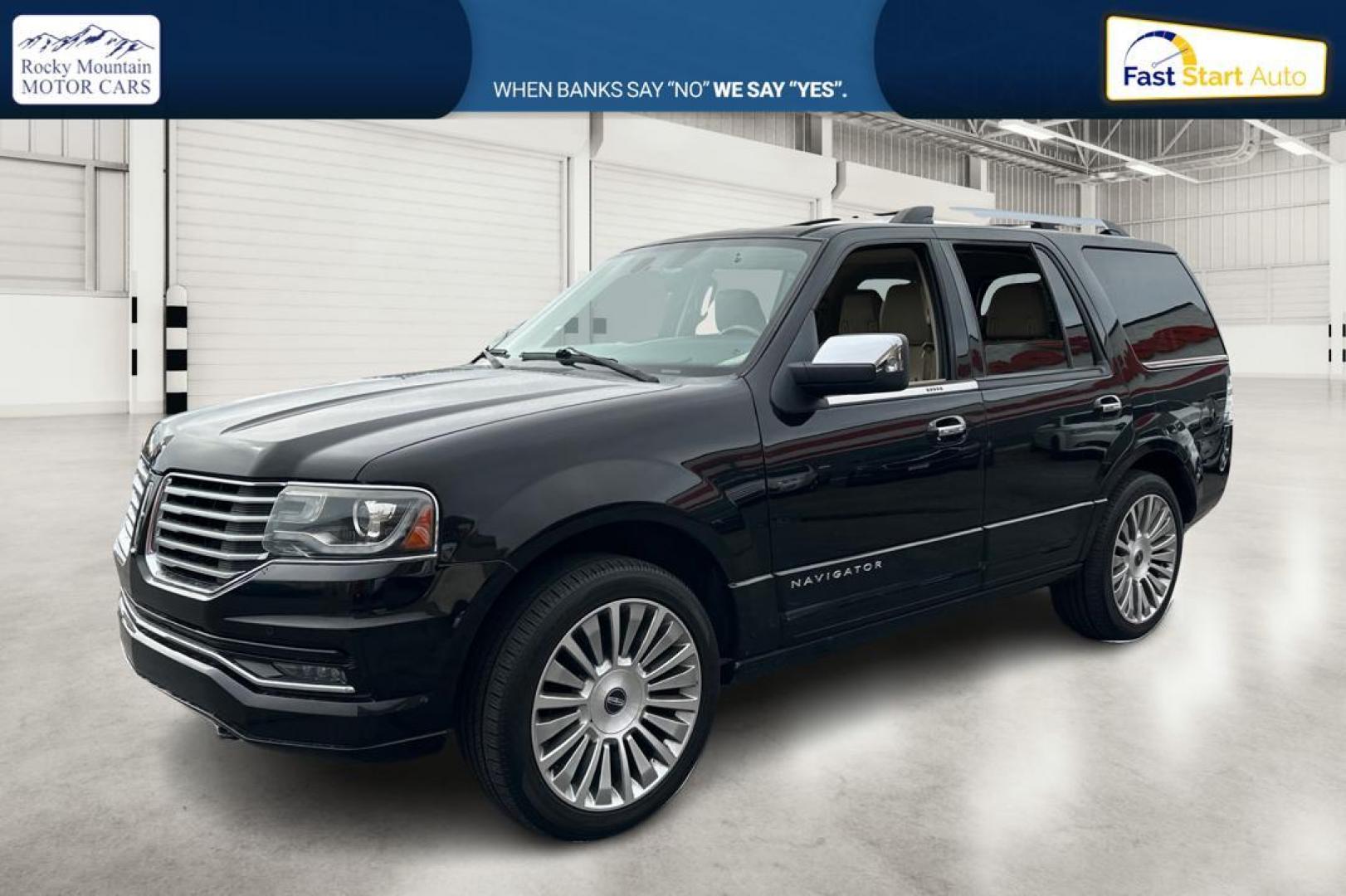 2017 Black Lincoln Navigator Reserve 2WD (5LMJJ2KT8HE) with an 3.5L V6 DOHC 24V FFV engine, 6A transmission, located at 7755 State Street, Midvale, UT, 84047, (801) 753-9063, 40.610329, -111.892159 - Photo#8