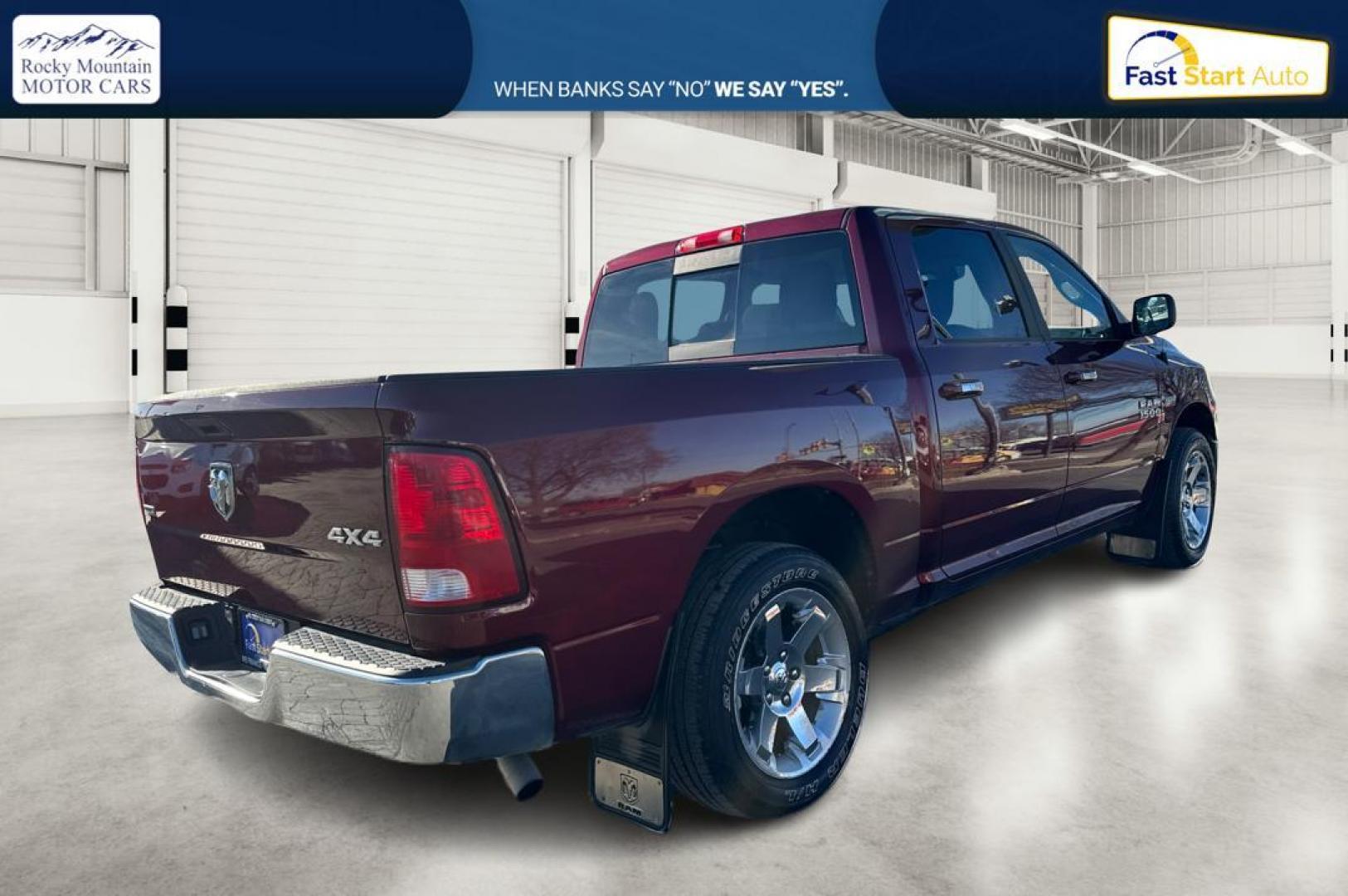 2017 Red RAM 1500 SLT Crew Cab SWB 4WD (1C6RR7LT2HS) with an 5.7L V8 OHV 16V engine, 8A transmission, located at 7755 State Street, Midvale, UT, 84047, (801) 753-9063, 40.610329, -111.892159 - Photo#2