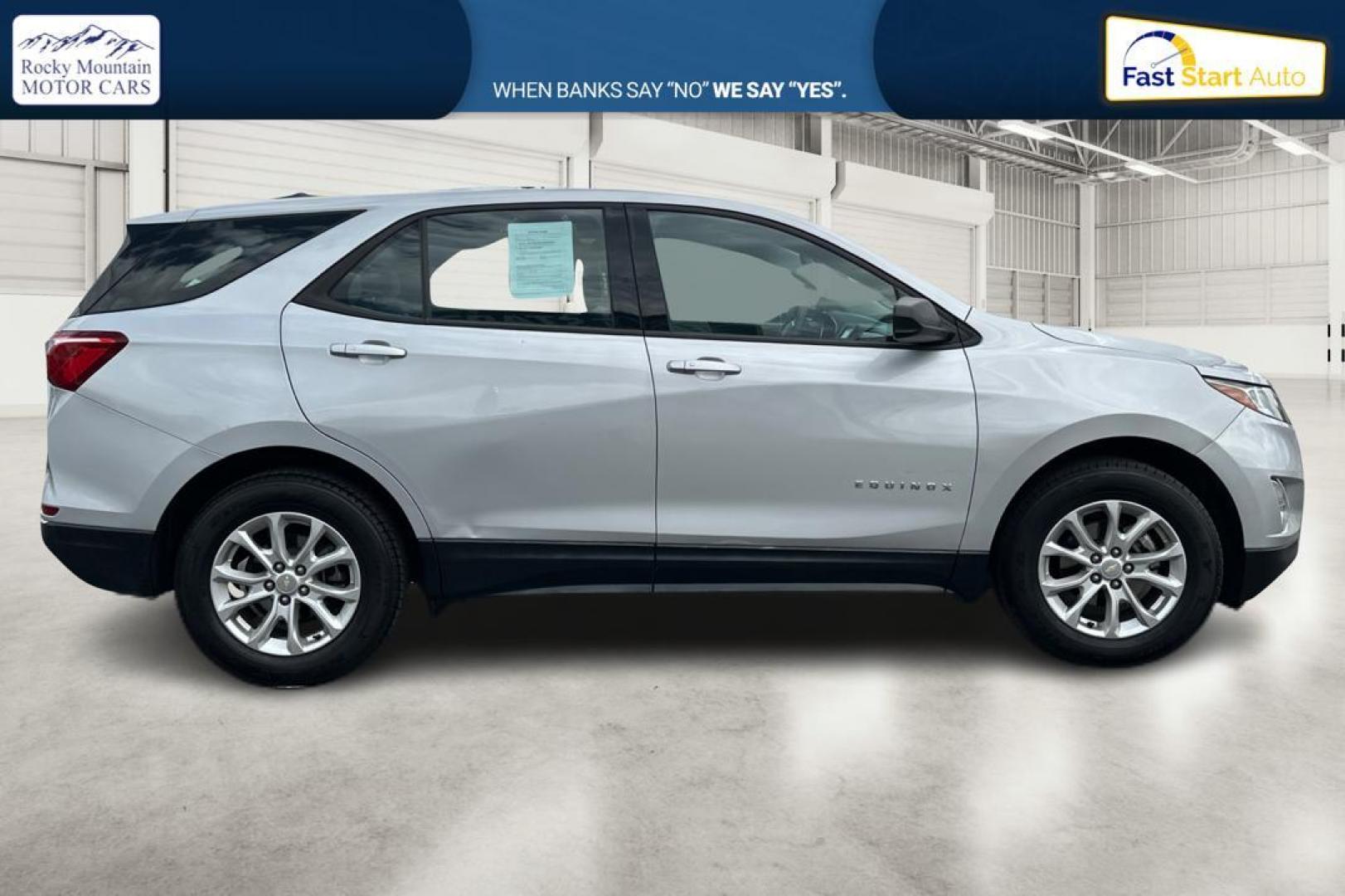 2018 Silver Chevrolet Equinox LS 2WD (2GNAXHEV2J6) with an 1.5L L4 DIR DOHC 16V TURBO engine, 6A transmission, located at 7755 State Street, Midvale, UT, 84047, (801) 753-9063, 40.610329, -111.892159 - Photo#1