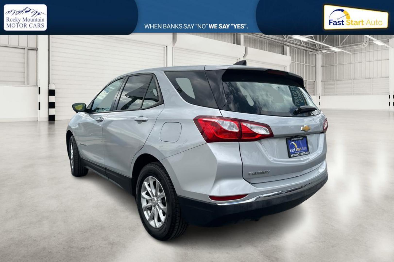 2018 Silver Chevrolet Equinox LS 2WD (2GNAXHEV2J6) with an 1.5L L4 DIR DOHC 16V TURBO engine, 6A transmission, located at 7755 State Street, Midvale, UT, 84047, (801) 753-9063, 40.610329, -111.892159 - Photo#4