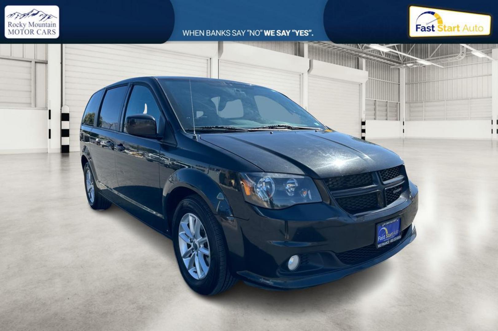 2018 Black Dodge Grand Caravan GT (2C4RDGEGXJR) with an 3.6L V6 DOHC 24V engine, 6A transmission, located at 7755 State Street, Midvale, UT, 84047, (801) 753-9063, 40.610329, -111.892159 - Photo#0