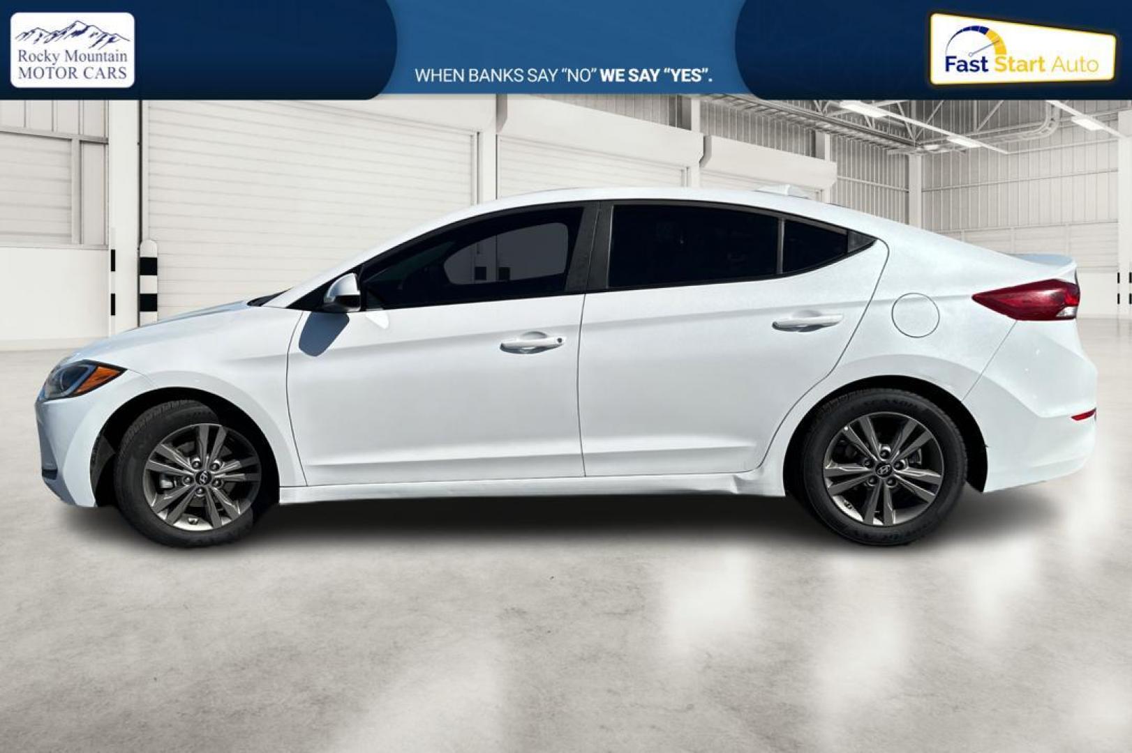 2018 White Hyundai Elantra Limited (5NPD84LF0JH) with an 1.8L L4 DOHC 16V engine, 6A transmission, located at 7755 State Street, Midvale, UT, 84047, (801) 753-9063, 40.610329, -111.892159 - Photo#5