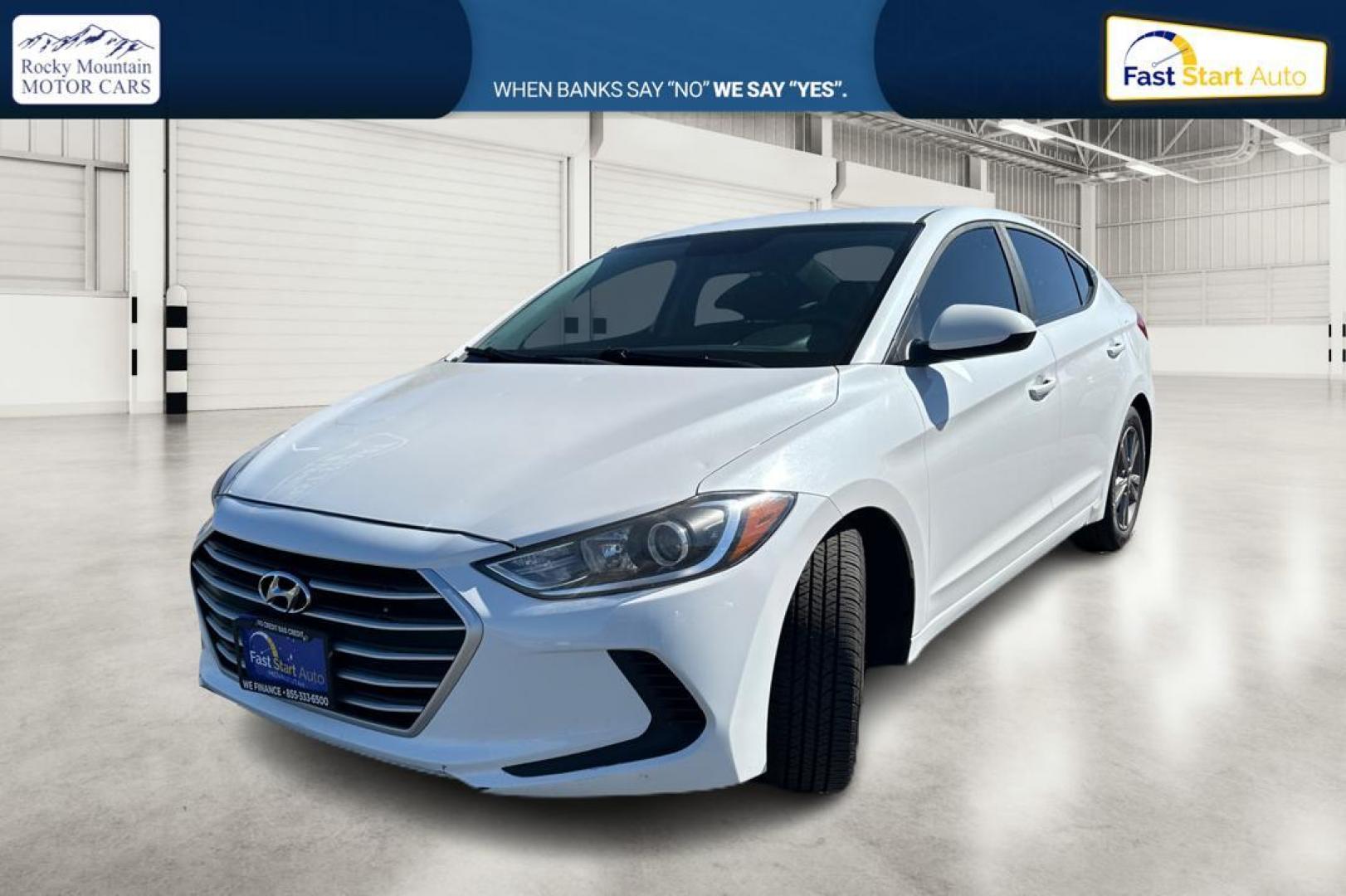 2018 White Hyundai Elantra Limited (5NPD84LF0JH) with an 1.8L L4 DOHC 16V engine, 6A transmission, located at 7755 State Street, Midvale, UT, 84047, (801) 753-9063, 40.610329, -111.892159 - Photo#6