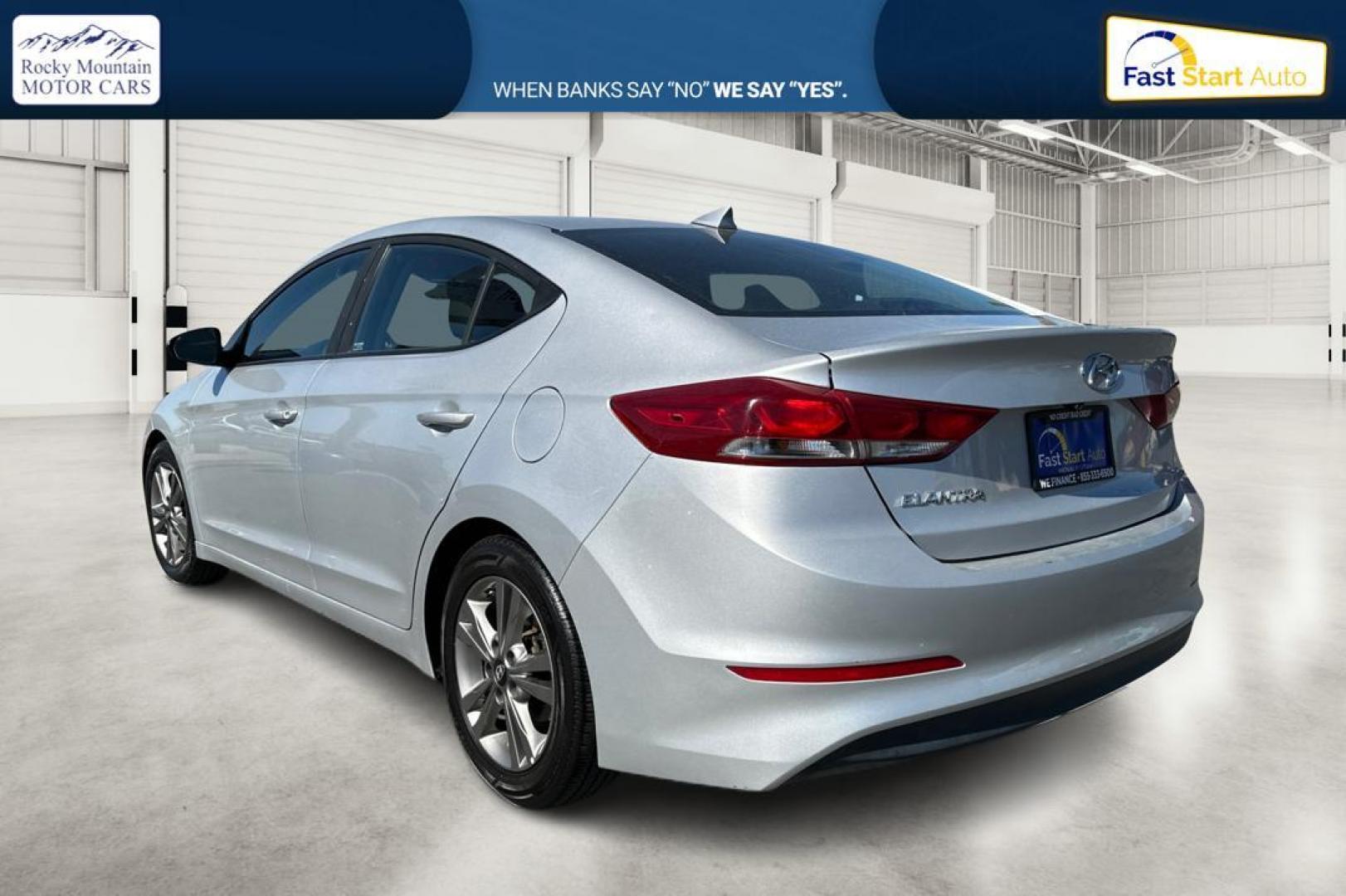 2018 Silver Hyundai Elantra Limited (5NPD84LF3JH) with an 1.8L L4 DOHC 16V engine, 6A transmission, located at 7755 State Street, Midvale, UT, 84047, (801) 753-9063, 40.610329, -111.892159 - Photo#4