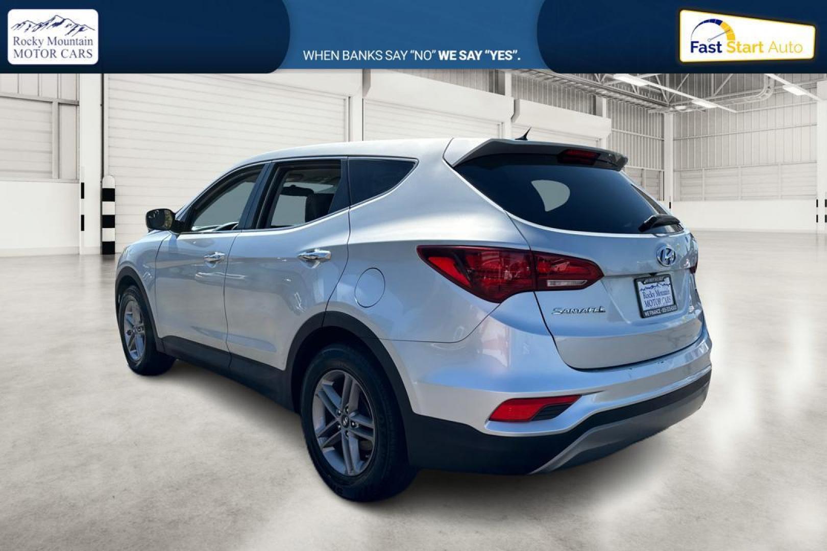 2018 Silver Hyundai Santa Fe Sport 2.4 FWD (5XYZT3LBXJG) with an 2.4L L4 DOHC 16V engine, 6A transmission, located at 767 S State Road, Pleasant Grove, UT, 84062, (801) 785-1058, 40.354839, -111.736687 - Photo#4