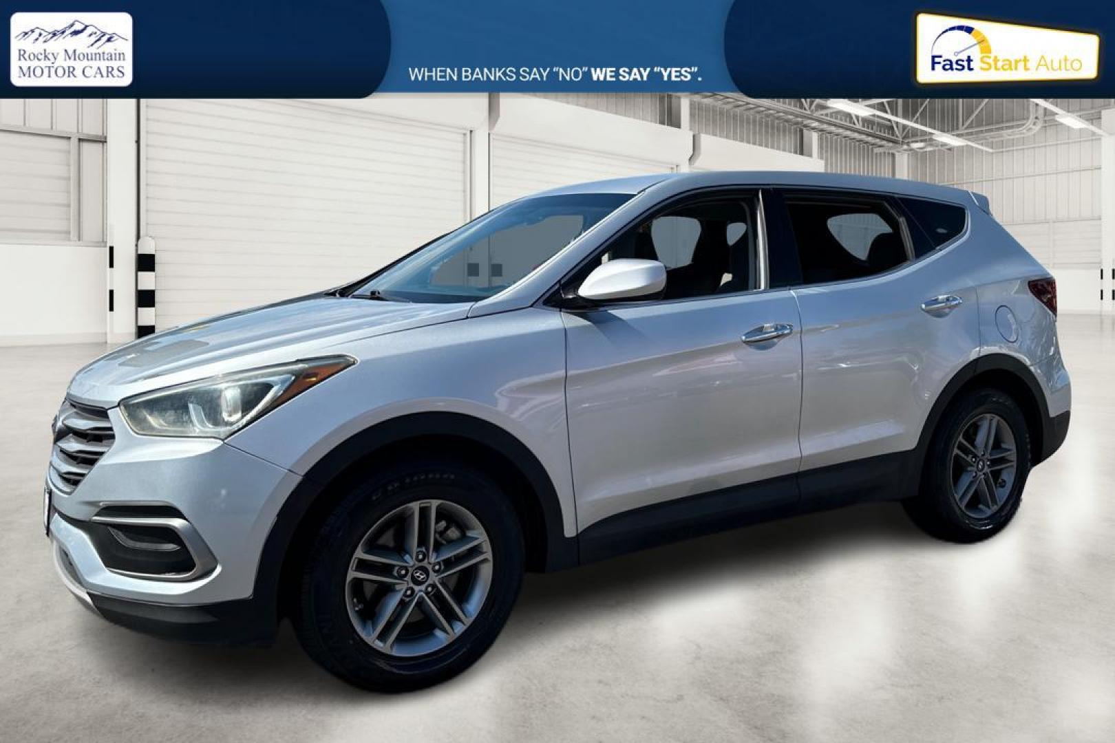 2018 Silver Hyundai Santa Fe Sport 2.4 FWD (5XYZT3LBXJG) with an 2.4L L4 DOHC 16V engine, 6A transmission, located at 767 S State Road, Pleasant Grove, UT, 84062, (801) 785-1058, 40.354839, -111.736687 - Photo#6